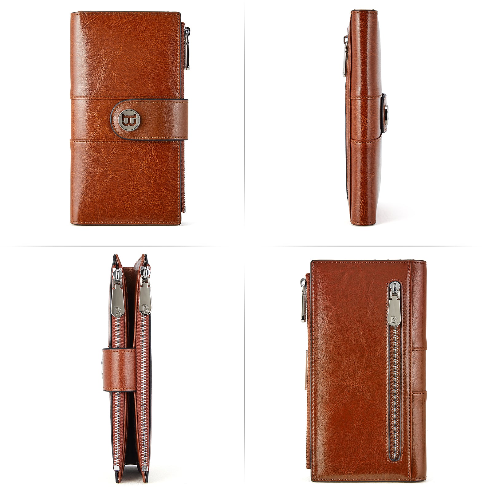 Lomy Genuine Leather Women's RFID Blocking Wallet - Stylish & Secure for Everyday Use, Travel, and Business