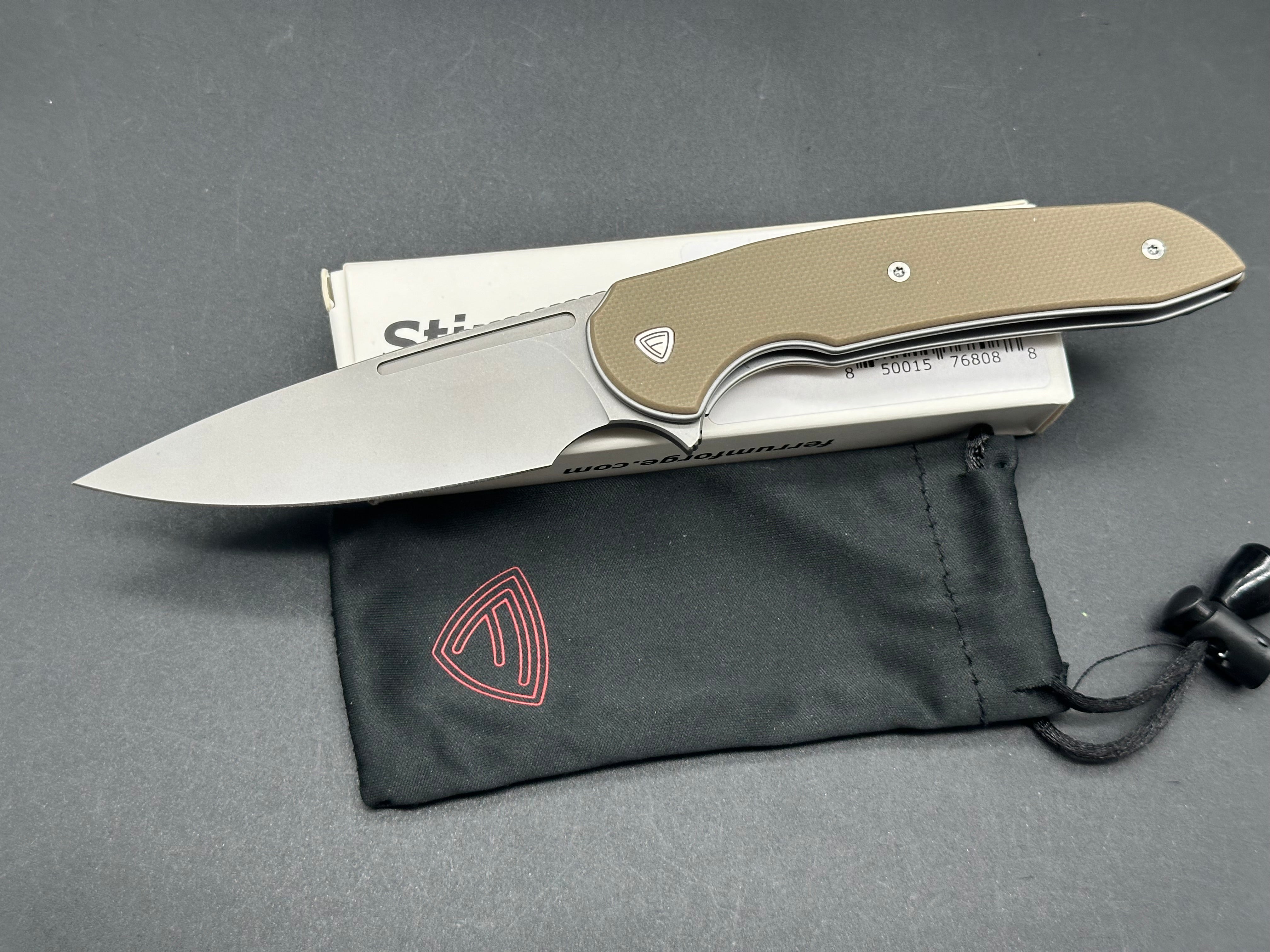 Ferrum Forge Knife Works Stinger Liner Lock Folding Pocket Knife - 3.25