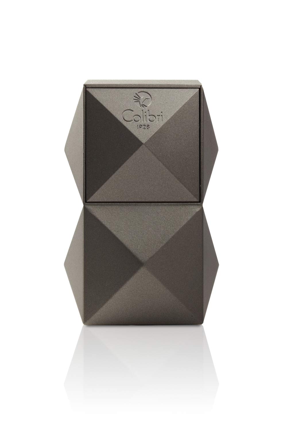 Colibri Quasar Black Ashtray & Gunmetal Triple Flame Lighter Set - Premium Smoking Accessories for Cigars, Cigarettes & Pipe Tobacco - Perfect for Home, Office & Outdoor Use