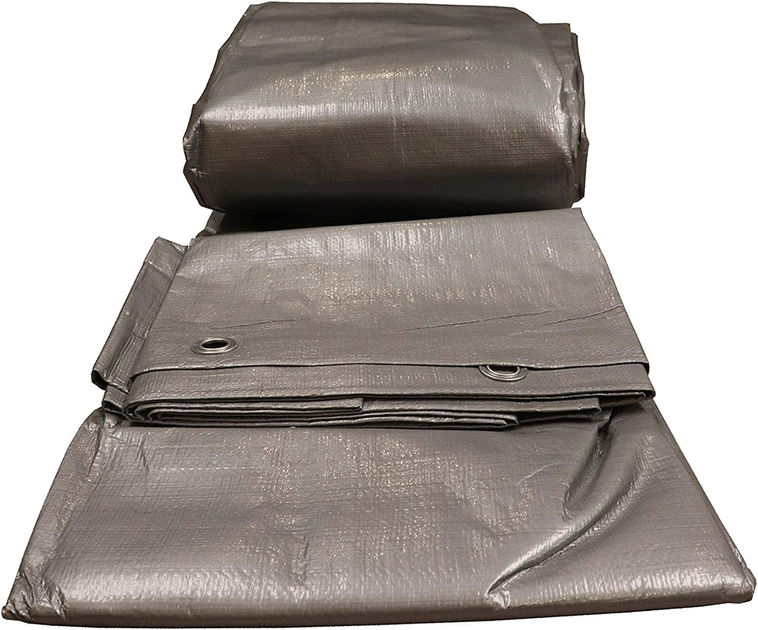 Heavy Duty Waterproof Tent Tarp - 25' x 40' UV & Tear Resistant Silver/Black Cover for Camping, Pool, Truck, Boat, Roof, Furniture | Indoor & Outdoor Use for All-Weather Protection