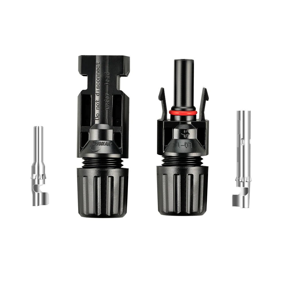 Rich Solar Solar Connectors - Waterproof MC4 Connectors for Solar Panels, PV Systems, and Off-Grid Applications - Ideal for Home, RV, and Marine Solar Installations