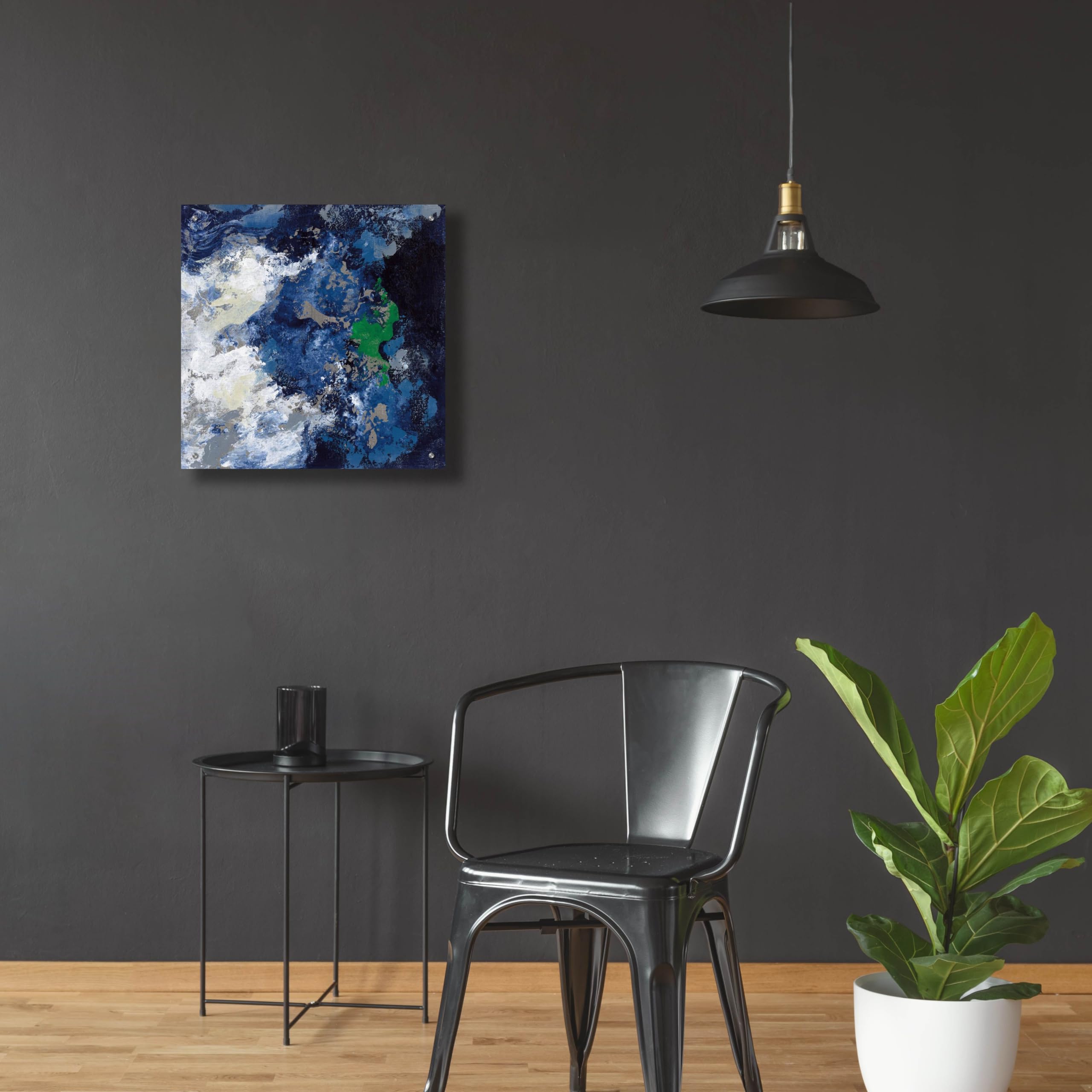 Epic Art 'Northern Coast III' by Silvia Vassileva - 24x24 Inch Acrylic Glass Wall Art Painting, Modern Coastal Home Decor for Living Room, Bedroom & Office