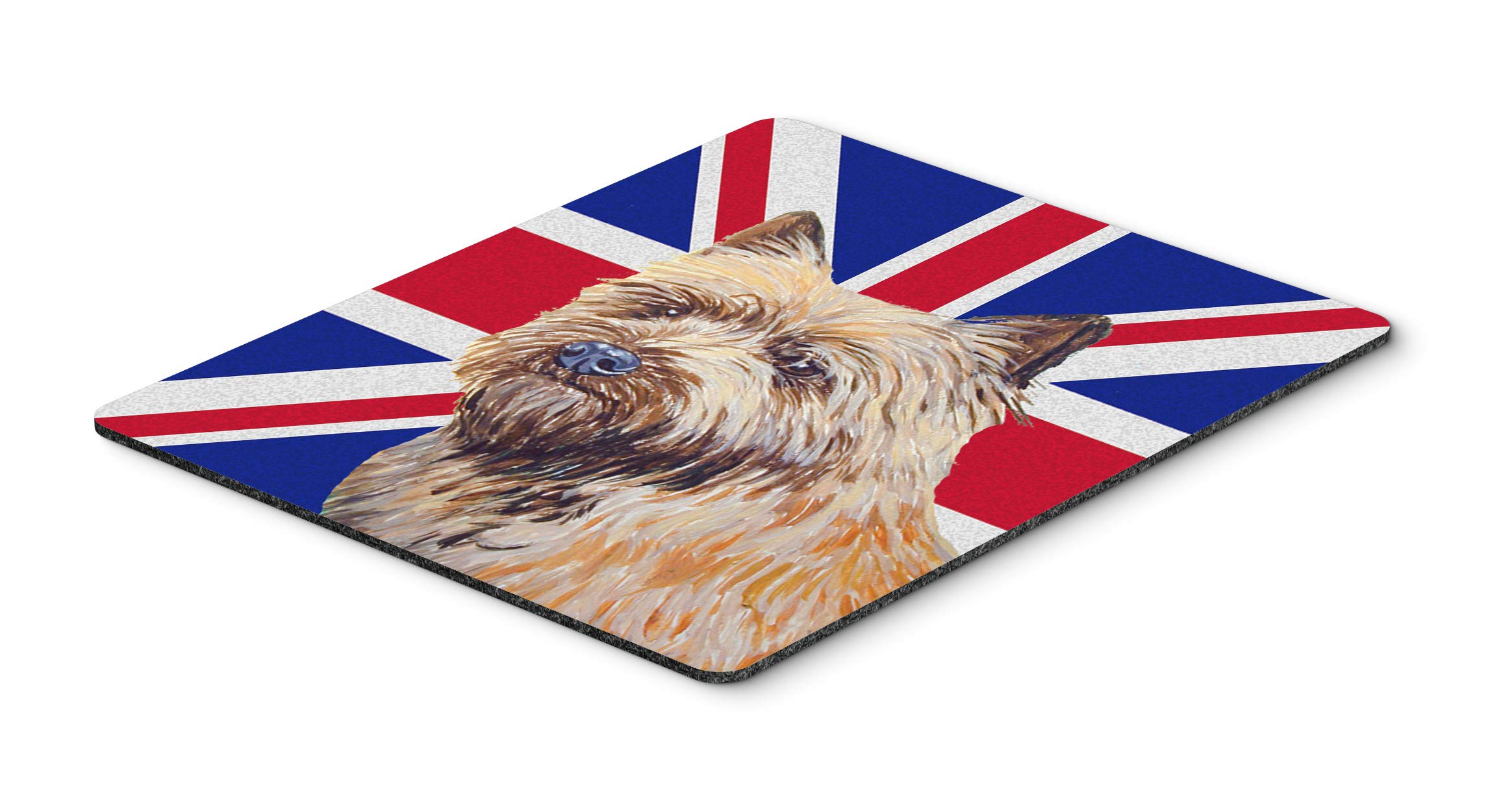 Cairn Terrier with British Flag Mouse Pad - Washable Large Desk Mat for Home Office, Gaming & Laptop Use | Non-Slip Computer Mousepad with English Union Jack Design | Perfect Gift for Dog Lovers & UK Fans