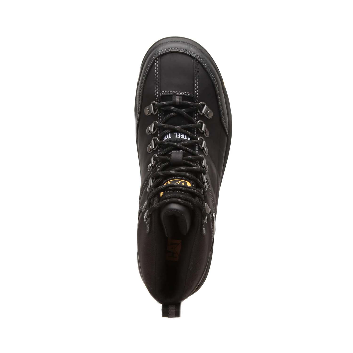 Threshold Steel Toe Waterproof Work Boots for Men - Black Safety Shoes for Construction, Warehouse & Outdoor Work