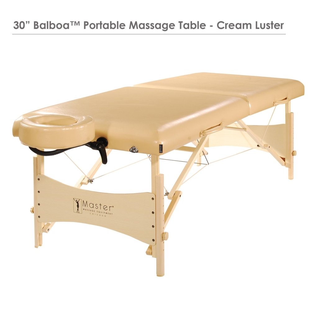 30'' Balboa Portable Massage Table with Adjustable Height & Ambient Light - Professional Foldable Massage Bed for Home, Spa, or Physical Therapy Sessions