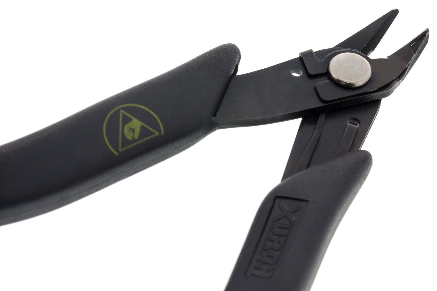 Xuron 8500LASF Bio-Shear Flush Cutter Left Handed - ESD Safe Grips with Lead Retainer for Electronics, Jewelry Making, and Model Building