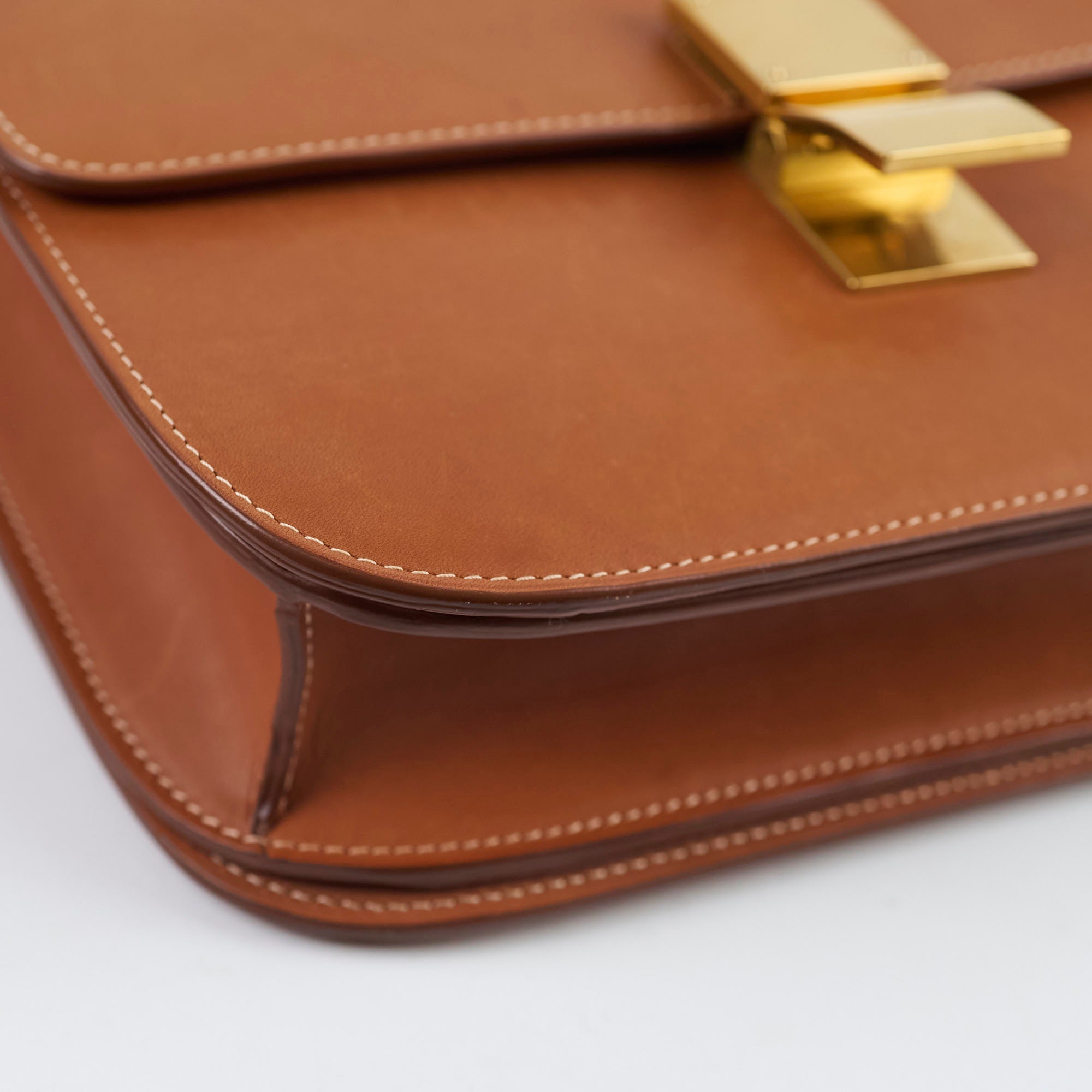 Celine Medium Box Bag in Tan - Classic Leather Crossbody Bag for Women | Perfect for Work, Travel & Everyday Use