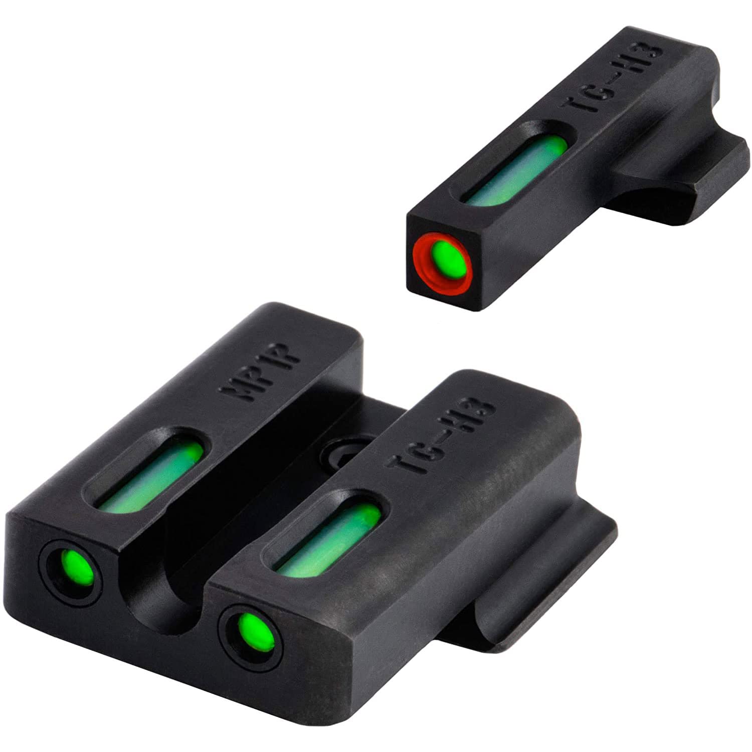 Truglo TFX PRO Handgun Sight - Tritium & Fiber Optic Night Sight for Glock, Sig Sauer, Smith & Wesson - Compact, Durable, Shock Proof for Home Defense & Tactical Shooting