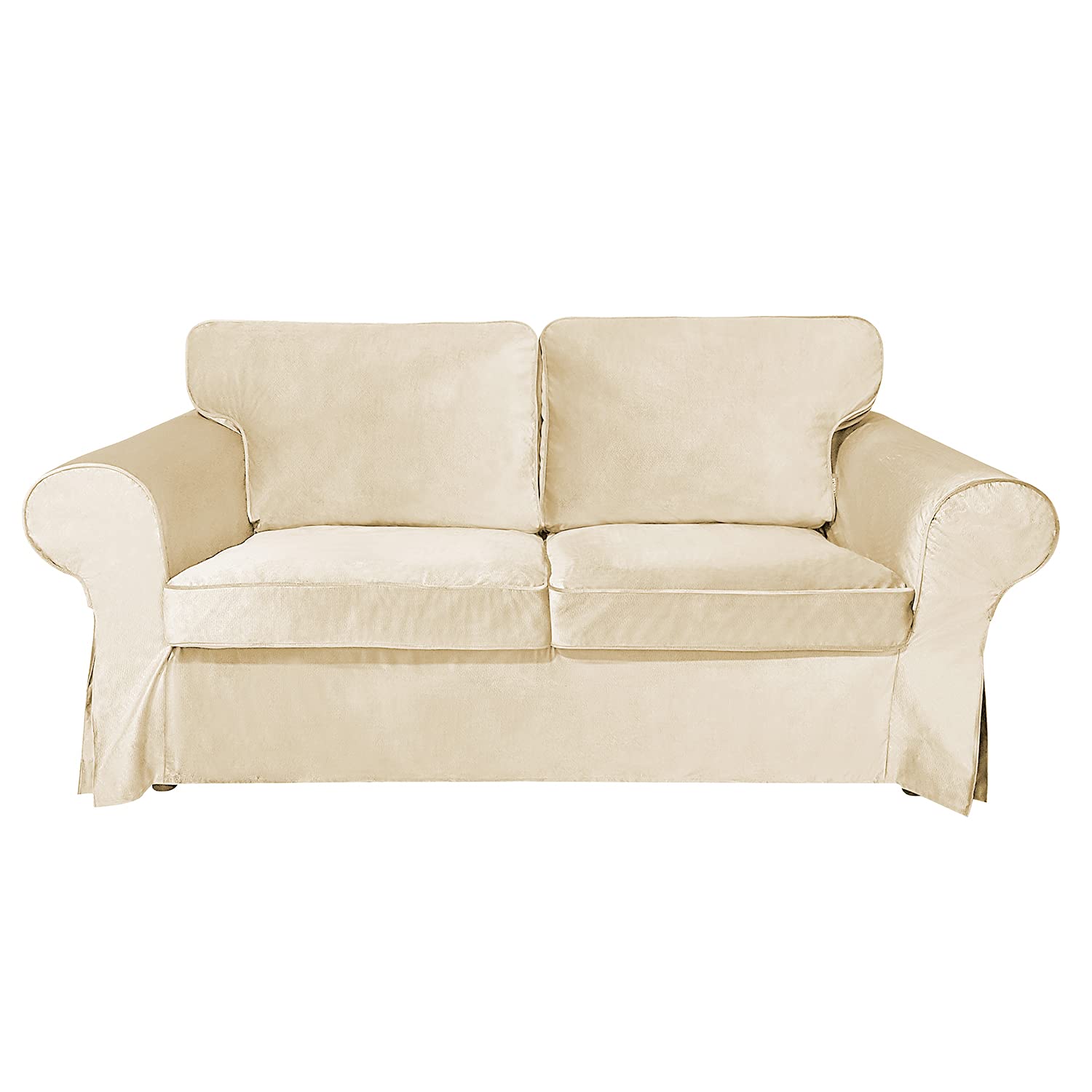 Stretchable IKEA Ektorp Loveseat Sofa Slipcover - 2 Seat Cushion Couch Cover with Matching Pillow Covers | Perfect for Living Room, Family Room & Home Decor Protection