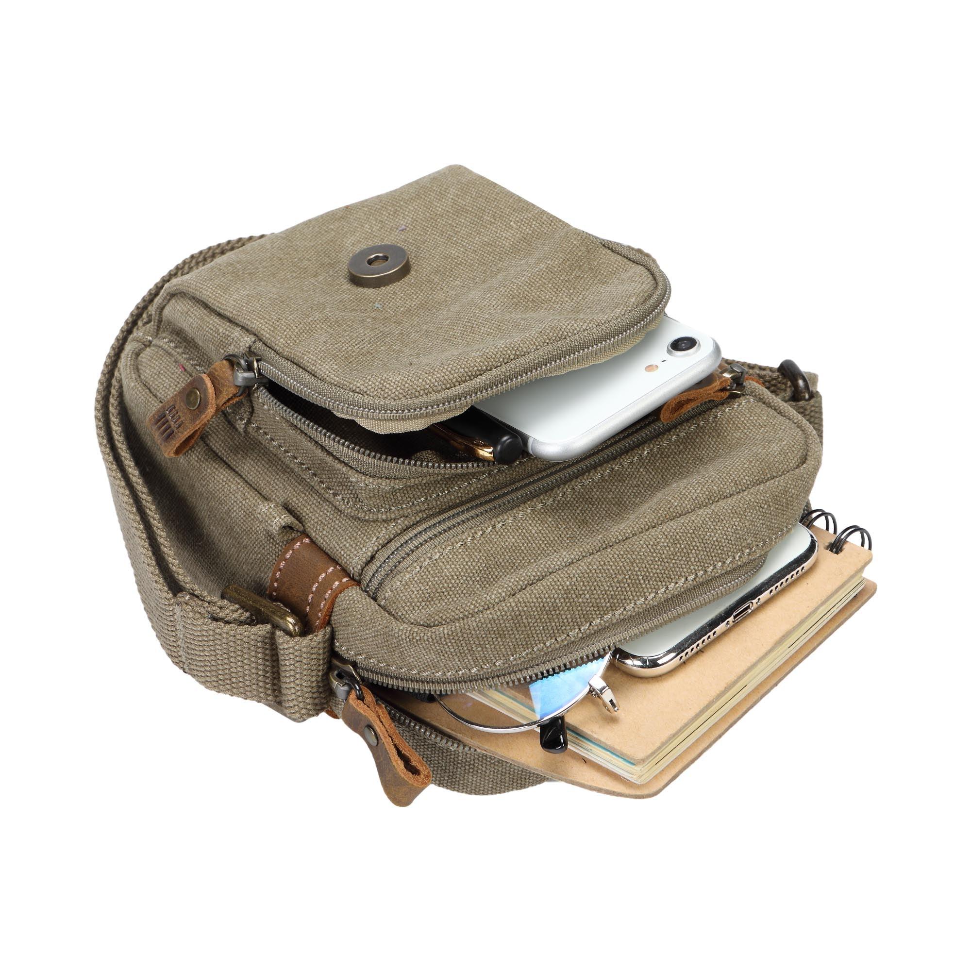 TRP0213 Troop London Classic Canvas Crossbody Bag for Men & Women - Stylish & Durable Everyday Shoulder Bag for Work, Travel & Casual Outings