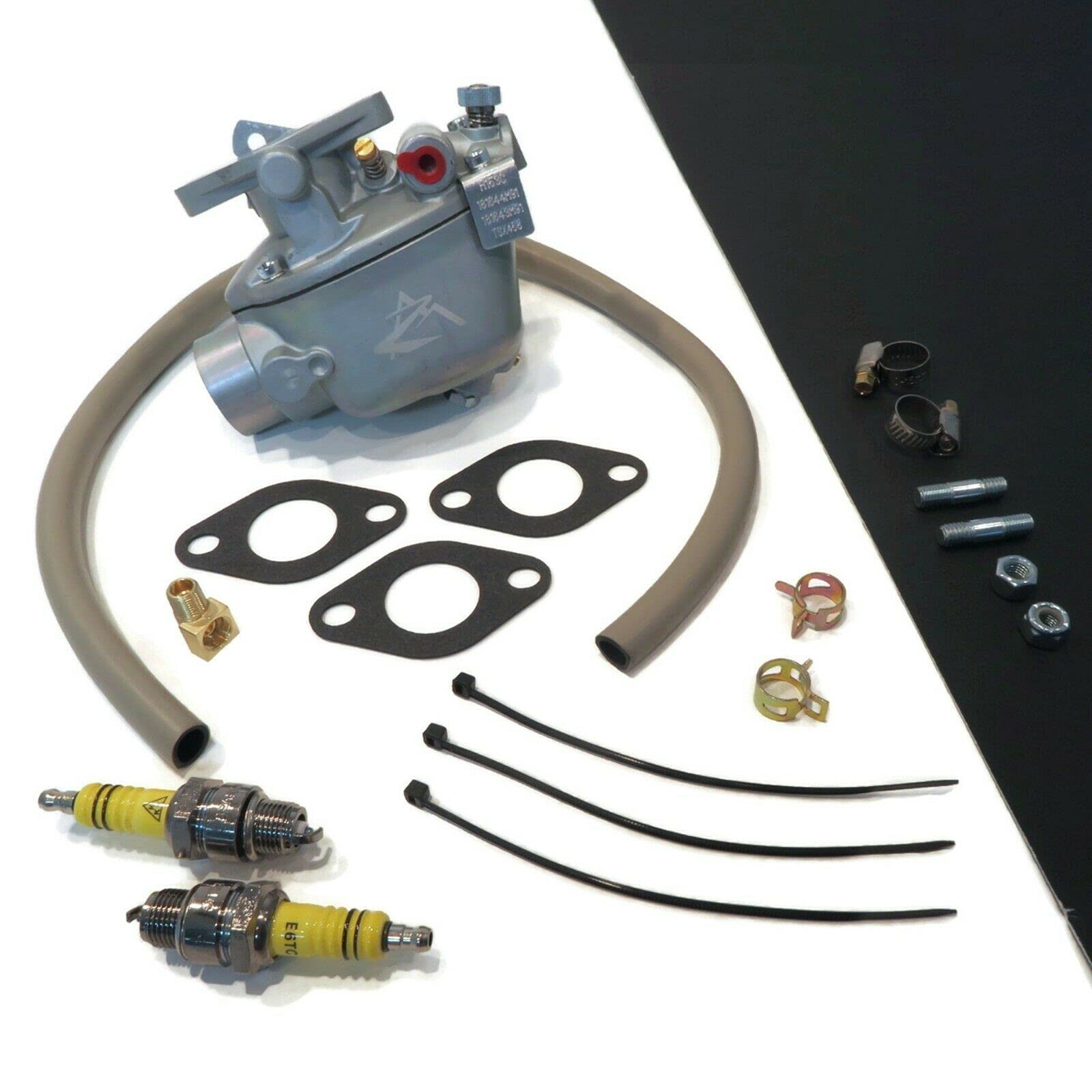 High-Quality Carburetor Repair Kit with Spark Plugs, Gaskets, Clips, Studs, Bolts & Screws - Complete Engine Tune-Up Solution for Small Engines, Lawn Mowers, Generators & Power Equipment