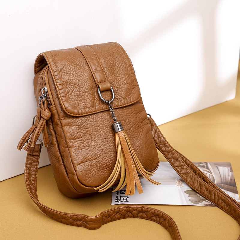 Stylish Women's PU Leather Messenger Bag - Trendy Crossbody Shoulder Bag for Work, Travel & Daily Use