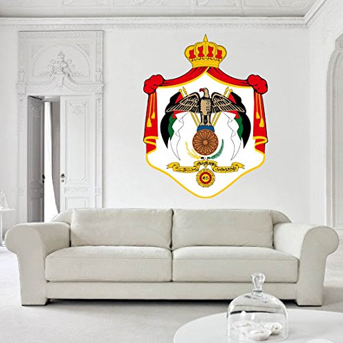 Frankies Cajun Customs Jordan Coat of Arms Vinyl Decal - 72 Inch Large Sticker for Wall, Car, Laptop - Perfect for Home Decor, Office, Dorm & Gifts