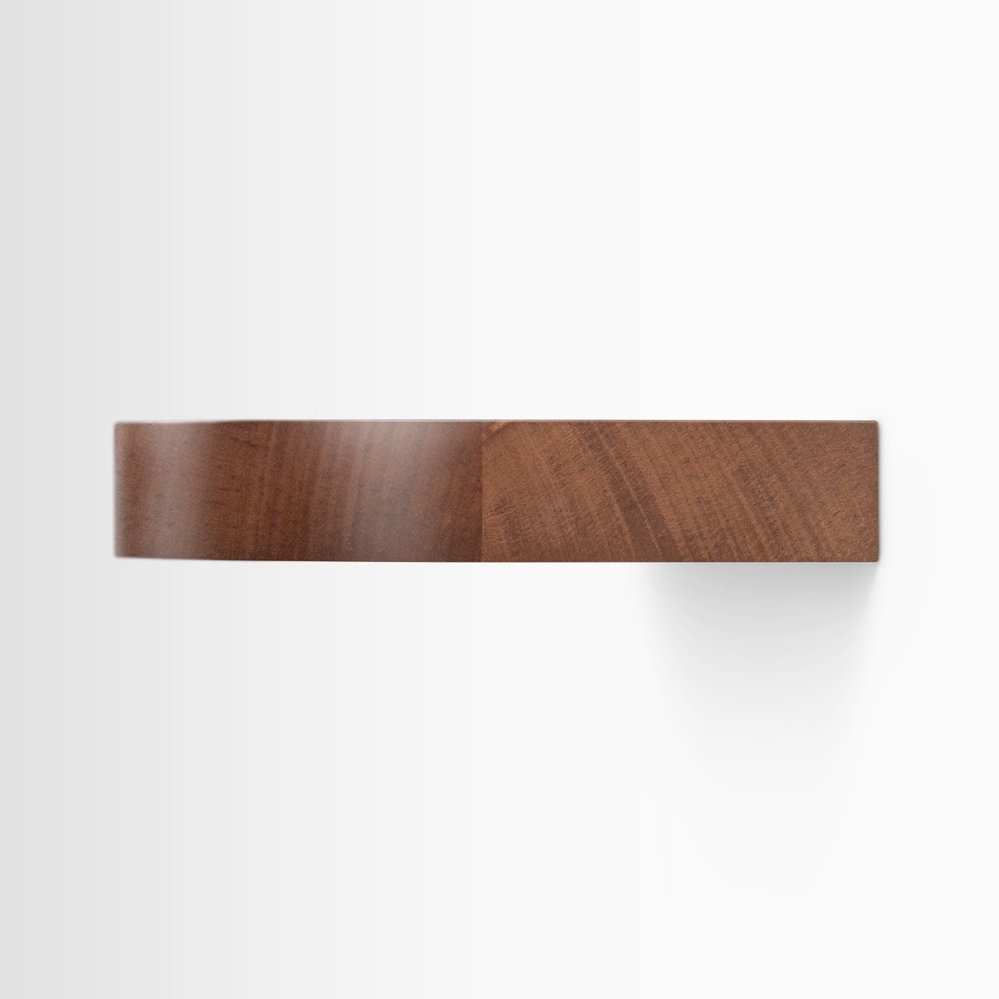 Aksel RADius Mahogany Floating Shelf - Premium Wood Wall Shelves for Living Room, Bathroom & Bedroom Decor - Stylish Storage Solution for Books, Plants & Home Accessories