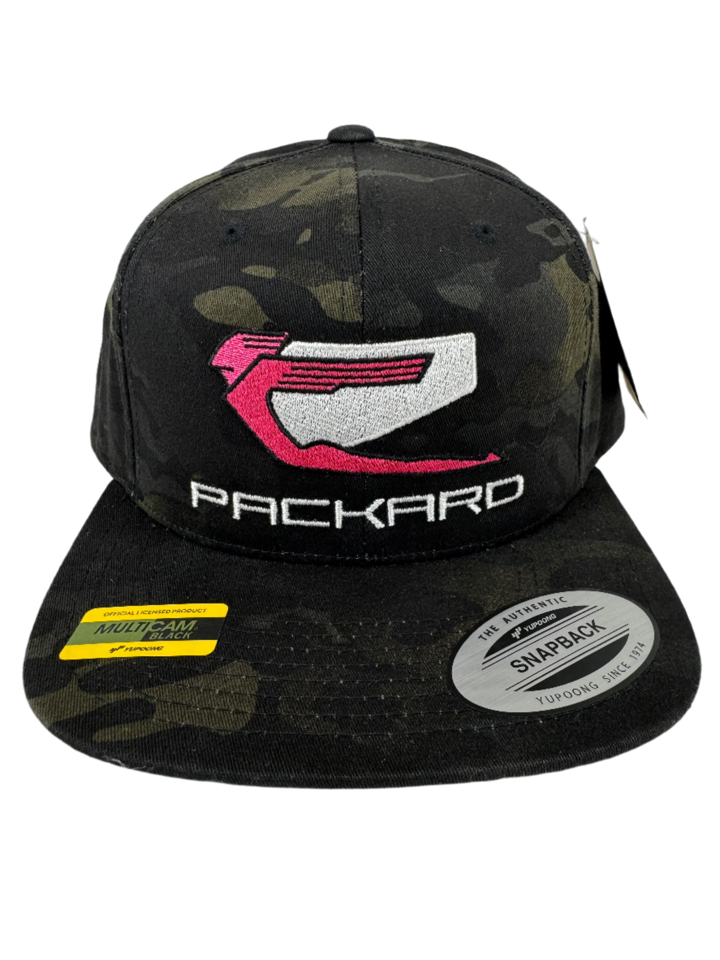 Stylish Embroidered SnapBack Flat Brim Hat - Pink & White Logo Design | Perfect for Streetwear, Hip Hop Fashion & Casual Outfits