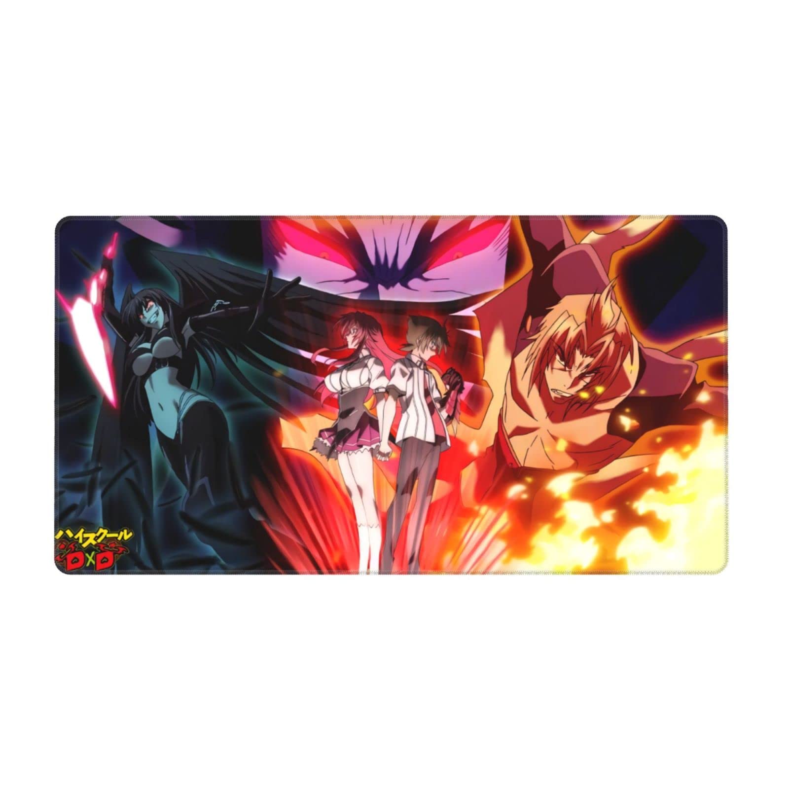 Anime Gaming Mouse Pad - High School DxD Rias Gremory 3D Printed Design, Non-Slip Rubber Base, Large Size 15.8x29.5 Inches - Perfect for Office Work, PC Gaming & Home Computer Setup