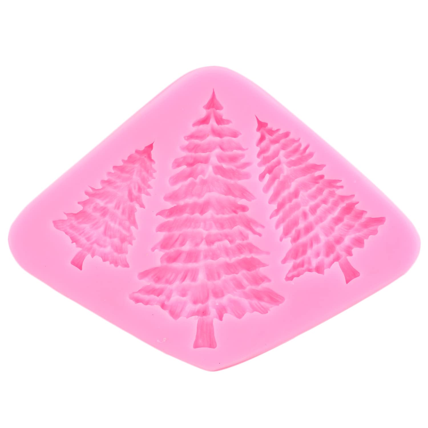 Christmas Silicone Molds Set of 7 - Tree, Pinecone, Bell, Reindeer & Holly Leaves Fondant Molds for Xmas Cake Decorating, Cupcake Toppers, Candy & Chocolate (Perfect for Holiday Baking, DIY Desserts & Christmas Party Treats)