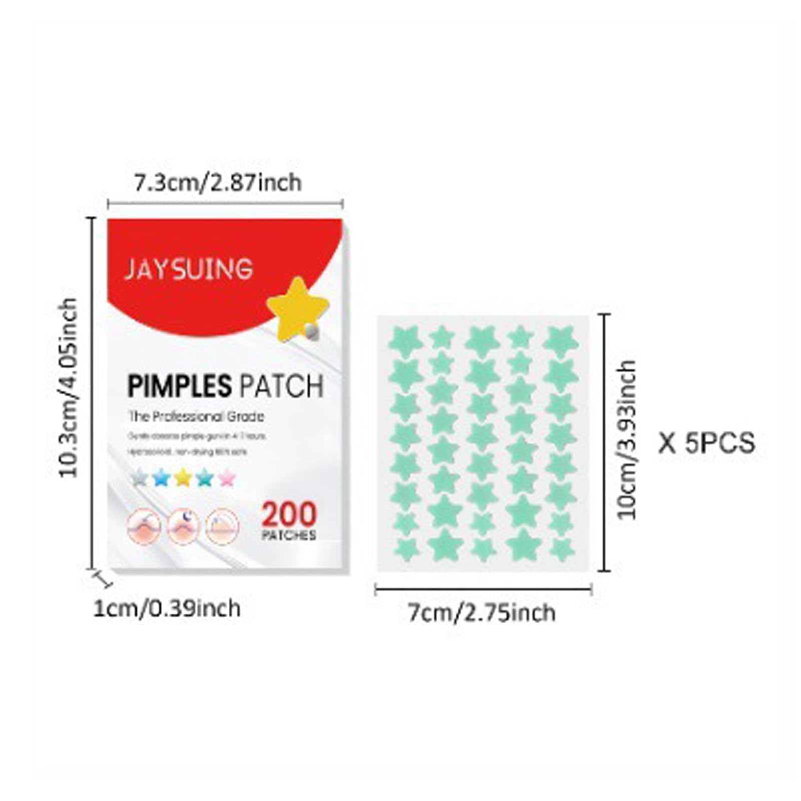 Louatui Star Shaped Hydrocolloid Acne Patches - 400 Pcs Pimple Patches for Face, Zit Absorbing Spot Treatment, Skin Care Stickers (2 Packs) - Perfect for Overnight Acne Treatment & Daily Blemish Cover