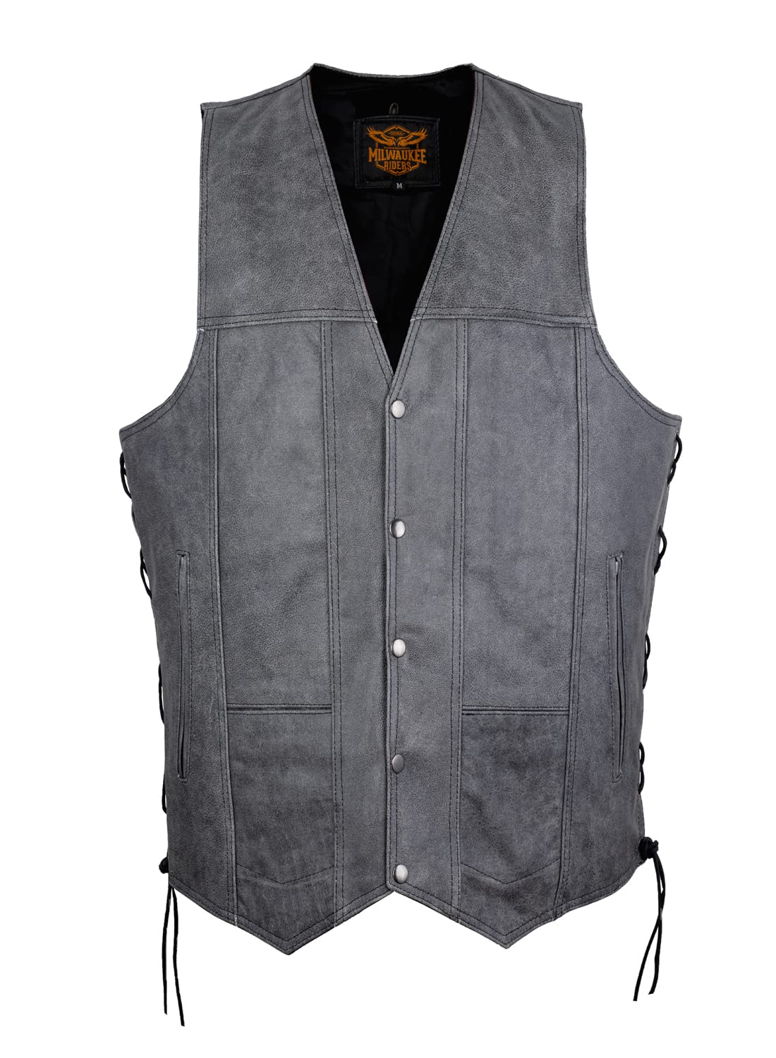 Dream Apparel® Men's Gray Concealed Carry Vest with Adjustable Side Laces - Tactical Outdoor Wear for Hiking, Hunting & Everyday Concealed Carry