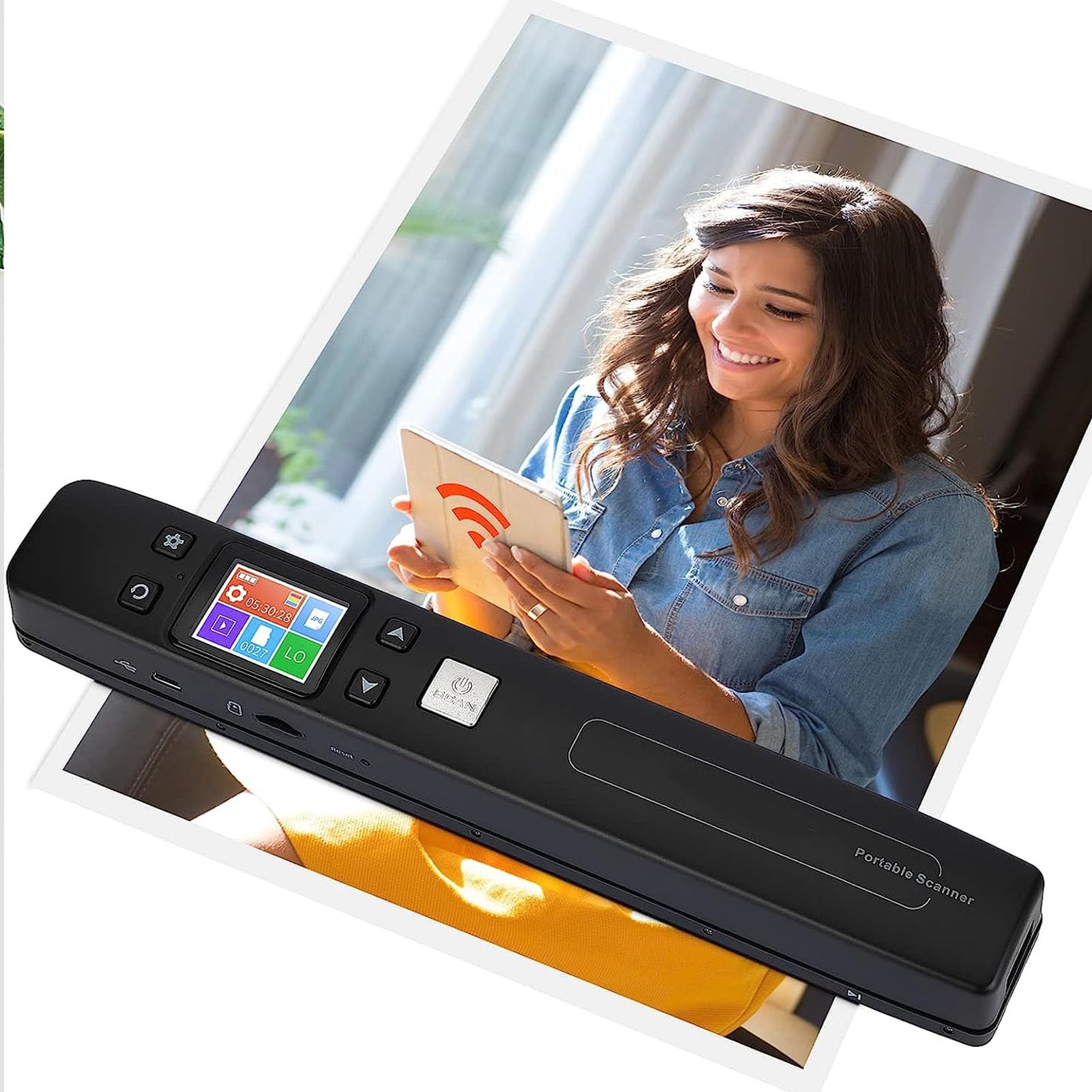 Wireless Portable Handheld Scanner - High-Speed Mobile Document Scanner Pen for Office, School & Travel | Compact Desktop Scanner for Receipts, Books & Business Files | Perfect for Digitizing Documents On-The-Go, Business Trips & Home Office | Ideal for Remote Work, Paperless Office & Mobile Professionals | Great for Scanning Contracts, Invoices, Notes & Archiving Important Documents Anywhere