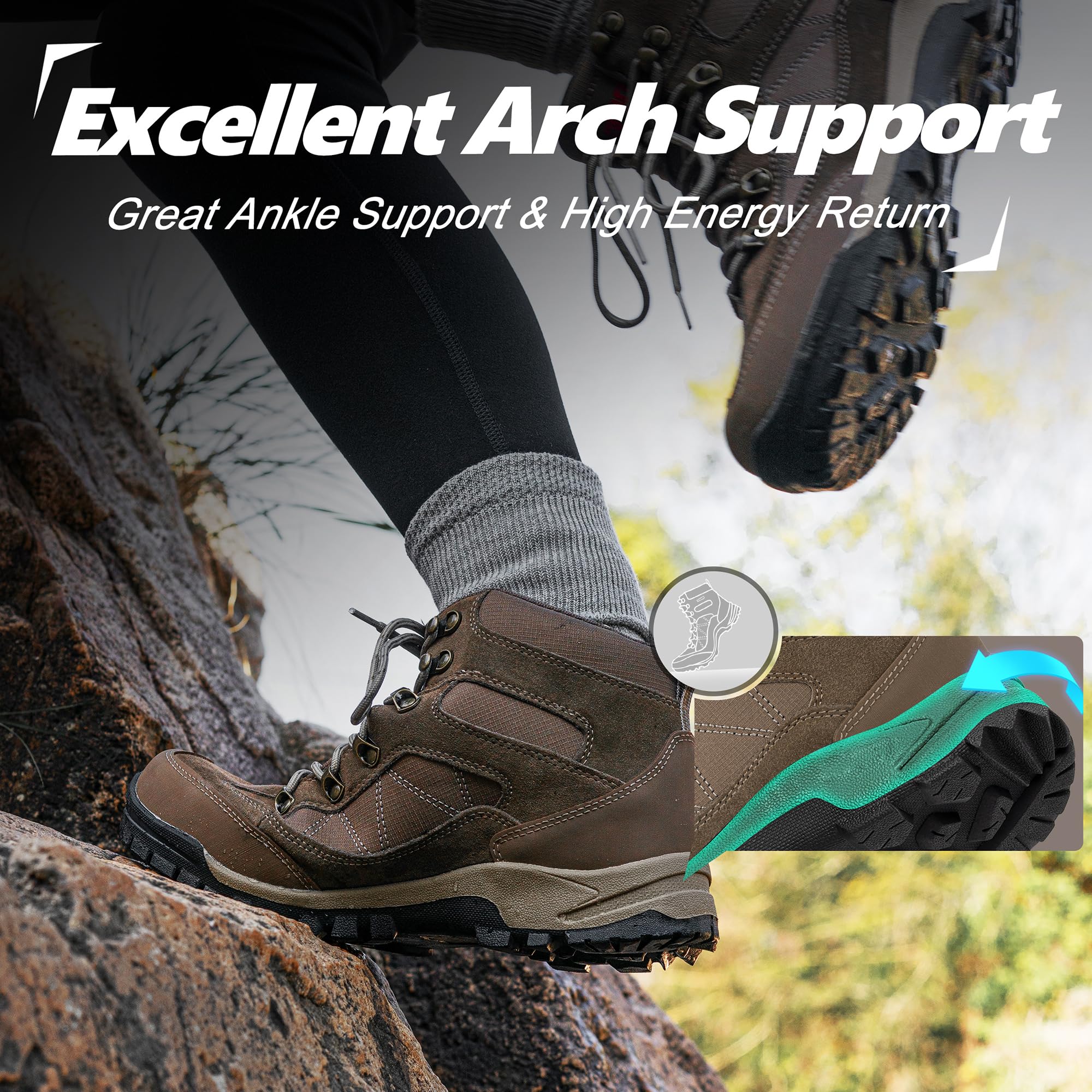 **Waterproof Women's Hiking Boots - Lightweight Outdoor Trekking & Camping Shoes for Trail Walking & Adventure Travel**