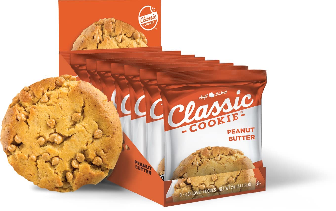 Classic Soft Baked Cookies - 8 Individually Wrapped Cookies per Box | Perfect for Snacking, Gifts & Office Treats | Delicious Homemade-Style Cookies