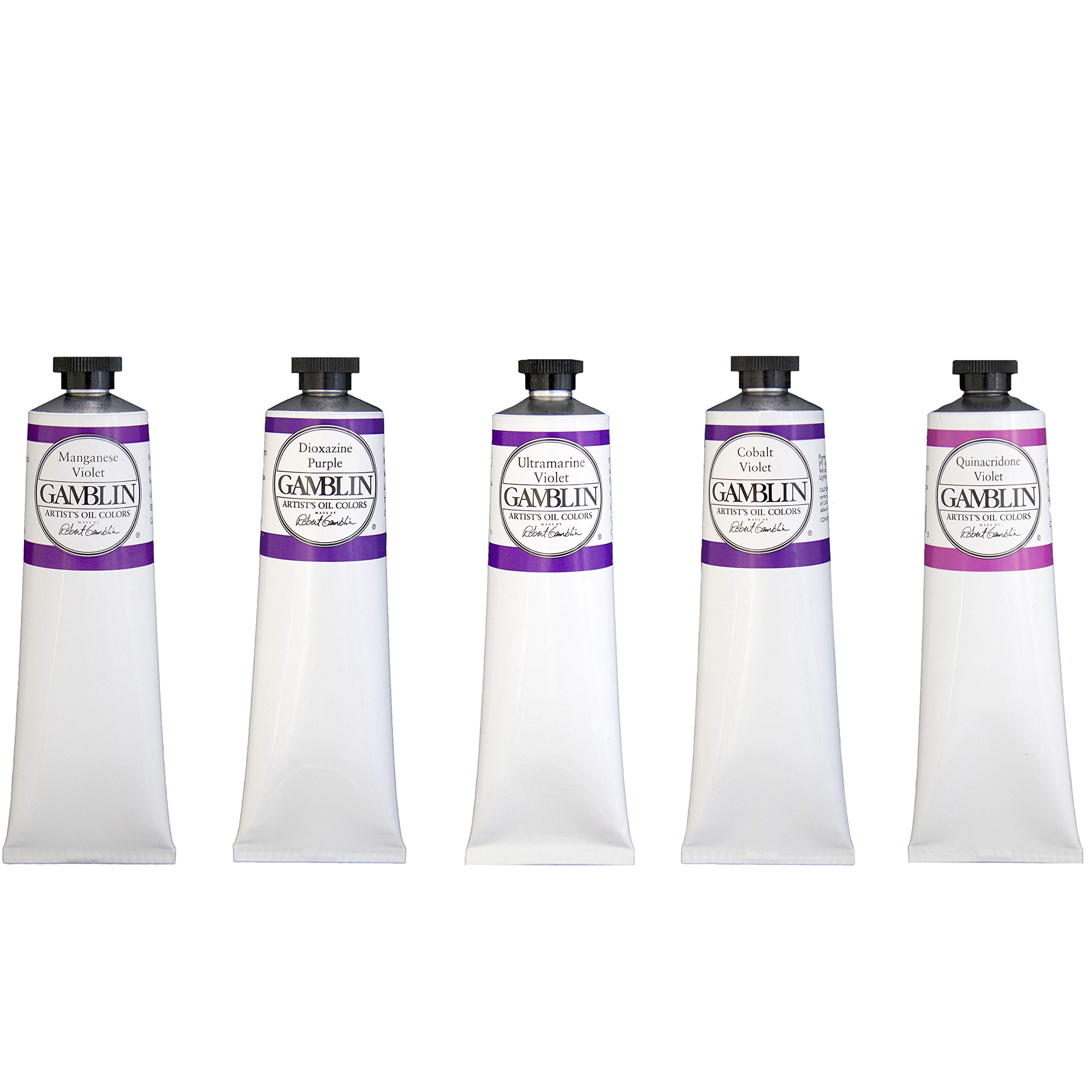 Gamblin Professional Artist Oil Paint Set - Violet Colors (37ml Tubes) - Premium Oil Paints for Canvas Painting & Fine Art