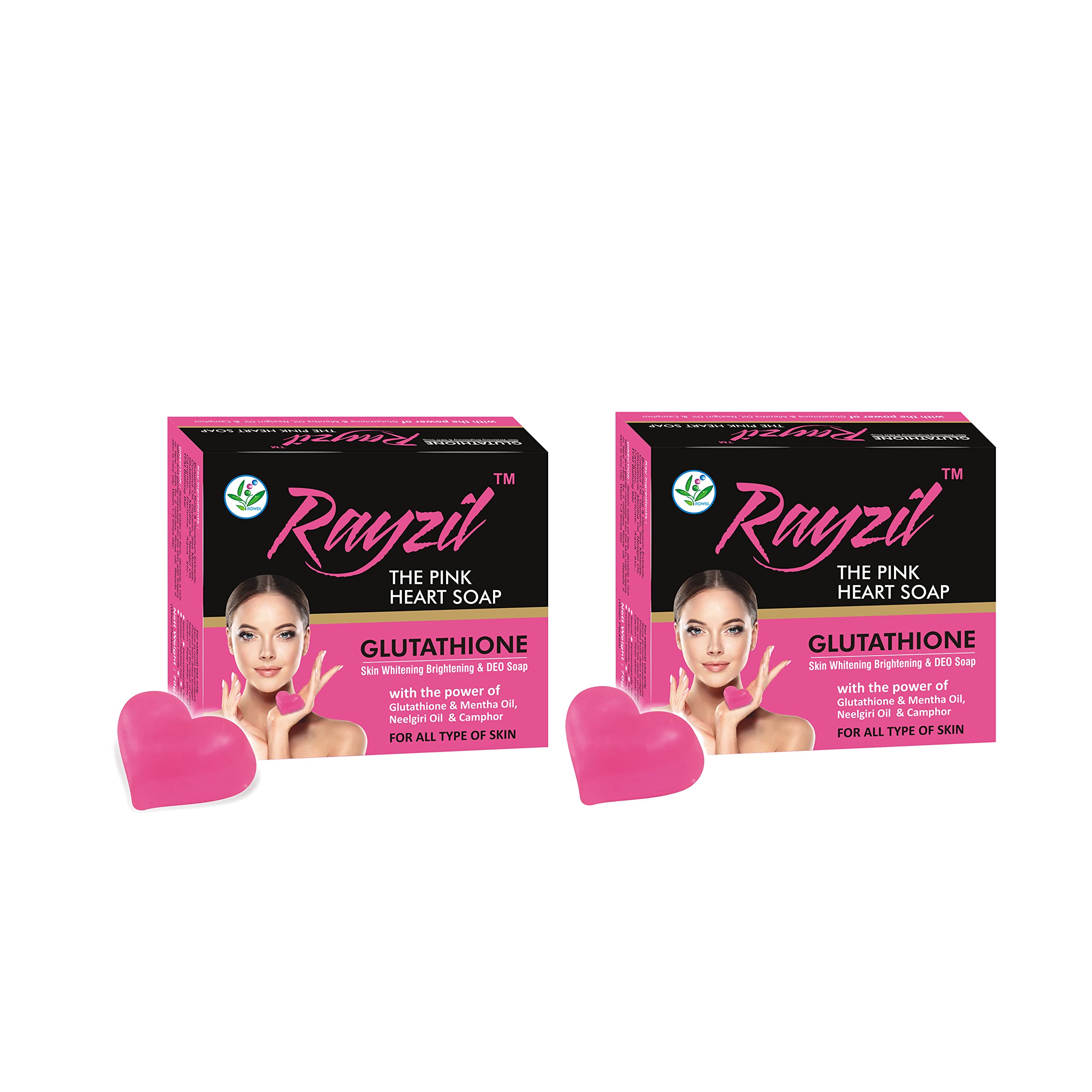 Glutathione Skin Whitening & Brightening Soap with DEO - Pack of 2 (70g Each) | Gentle Cleansing for Even Skin Tone & Dark Spot Reduction | Perfect for Daily Face & Body Care