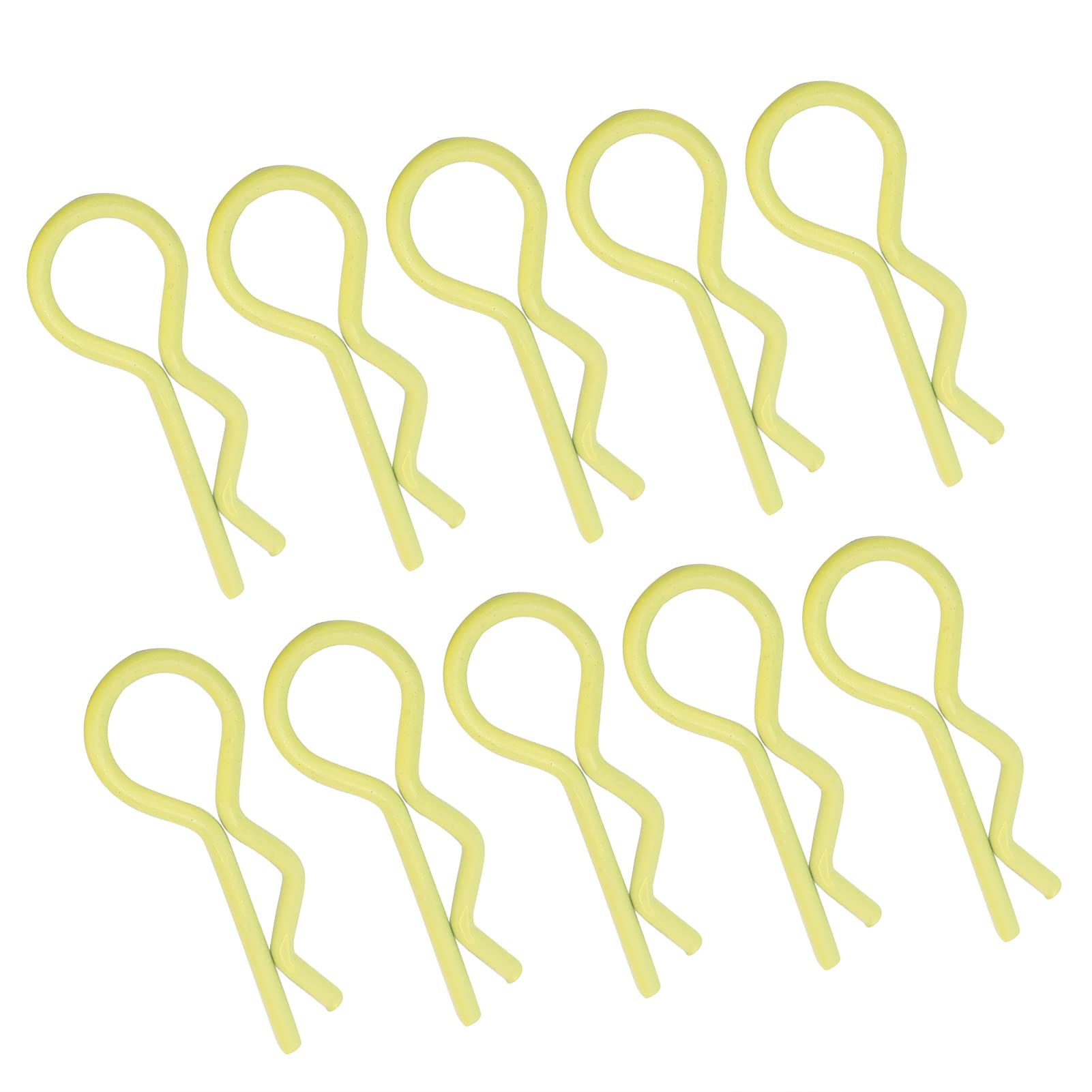 Premium RC Body Clips - Durable Metal Fasteners for 1/5 1/6 1/8 1/10 Scale RC Cars - Easy Installation & Long Lasting - Compact Yellow Design - Perfect for Off-Road Racing & RC Car Maintenance