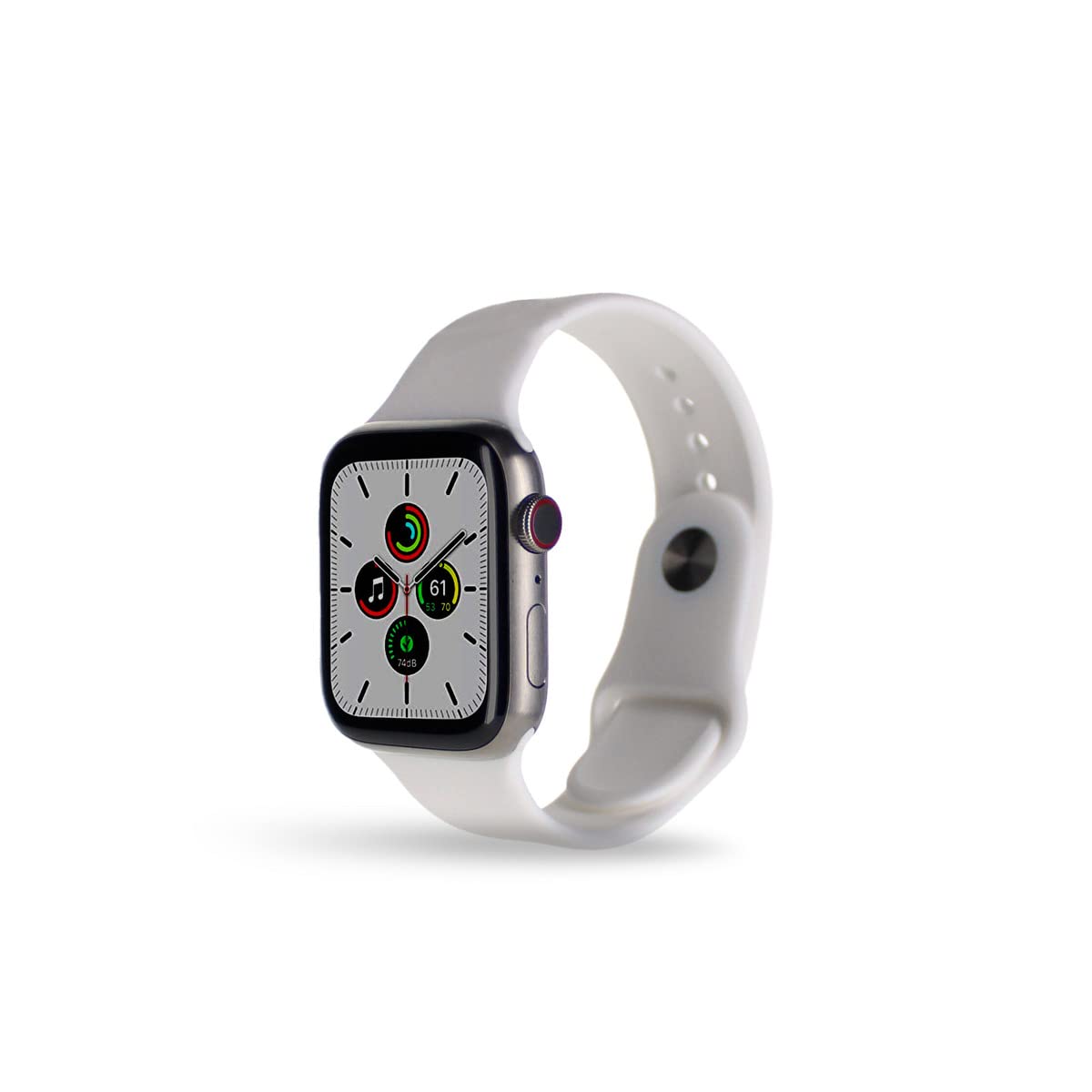 Apple Watch Series 7 GPS + Cellular 45mm Titanium Case with White Sport Band - Refurbished Smartwatch for Fitness Tracking & Phone Calls | Perfect for Running, Swimming & Daily Use