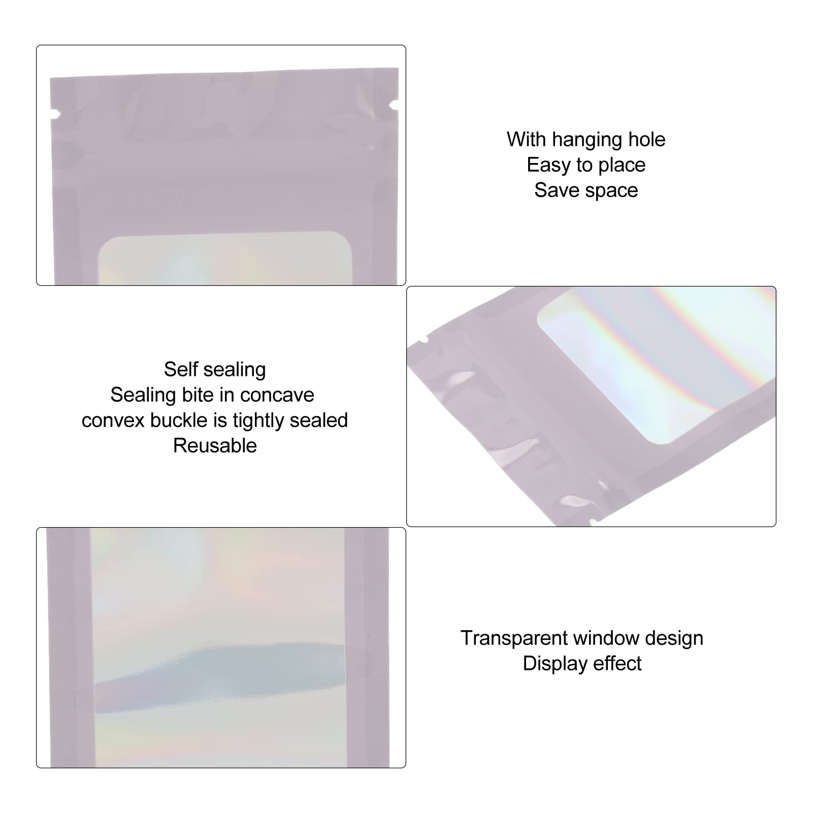 EXCLUZO Resealable Odor-Proof Storage Bags | Stylish & Portable Cosmetic & Jewelry Organizer | Perfect for Travel, Makeup Storage & Bracelet Packaging (Purple)