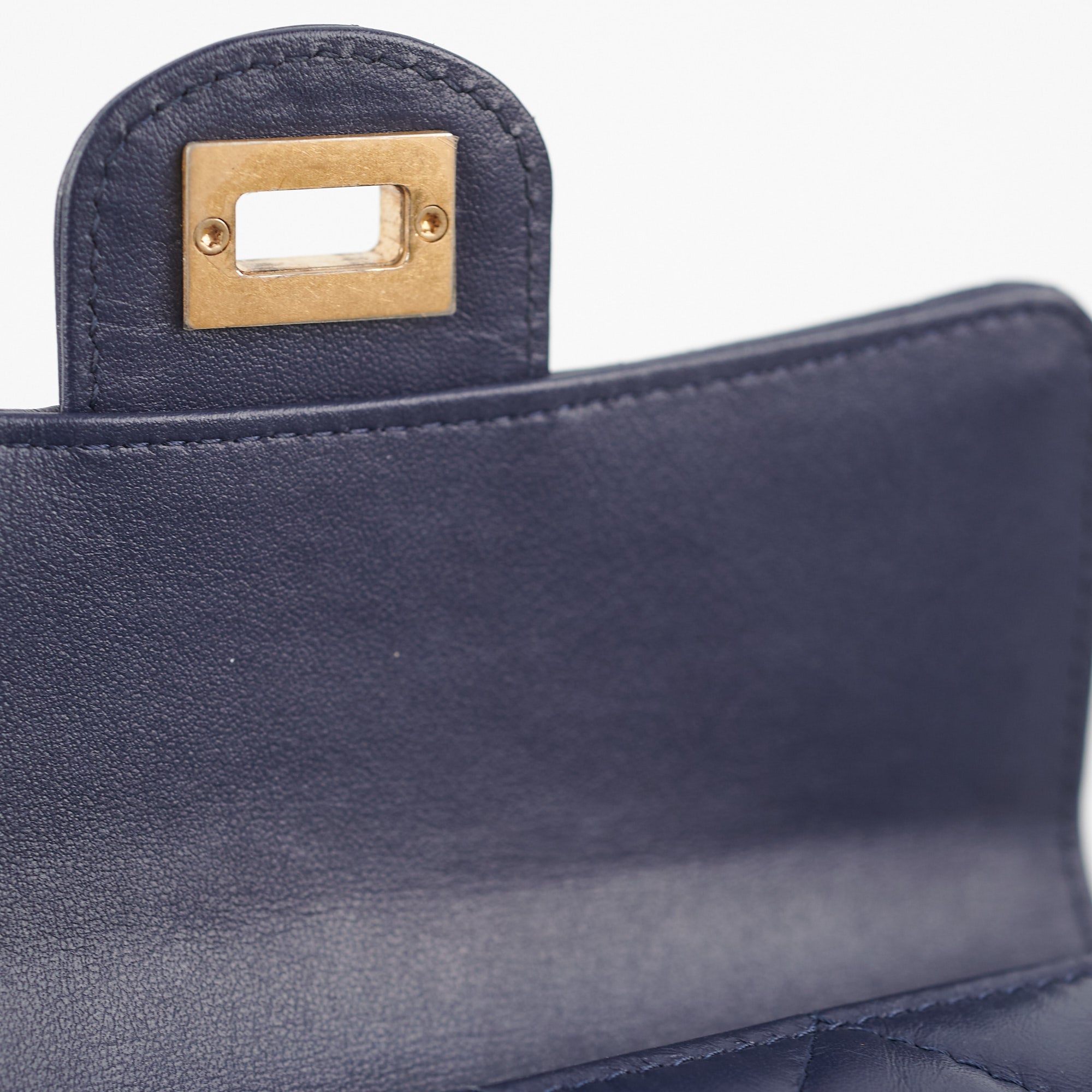 Chanel Reissue 2.55 Compact Wallet in Navy Blue - Premium Leather Card Holder for Women | Perfect for Everyday Use & Travel Accessories