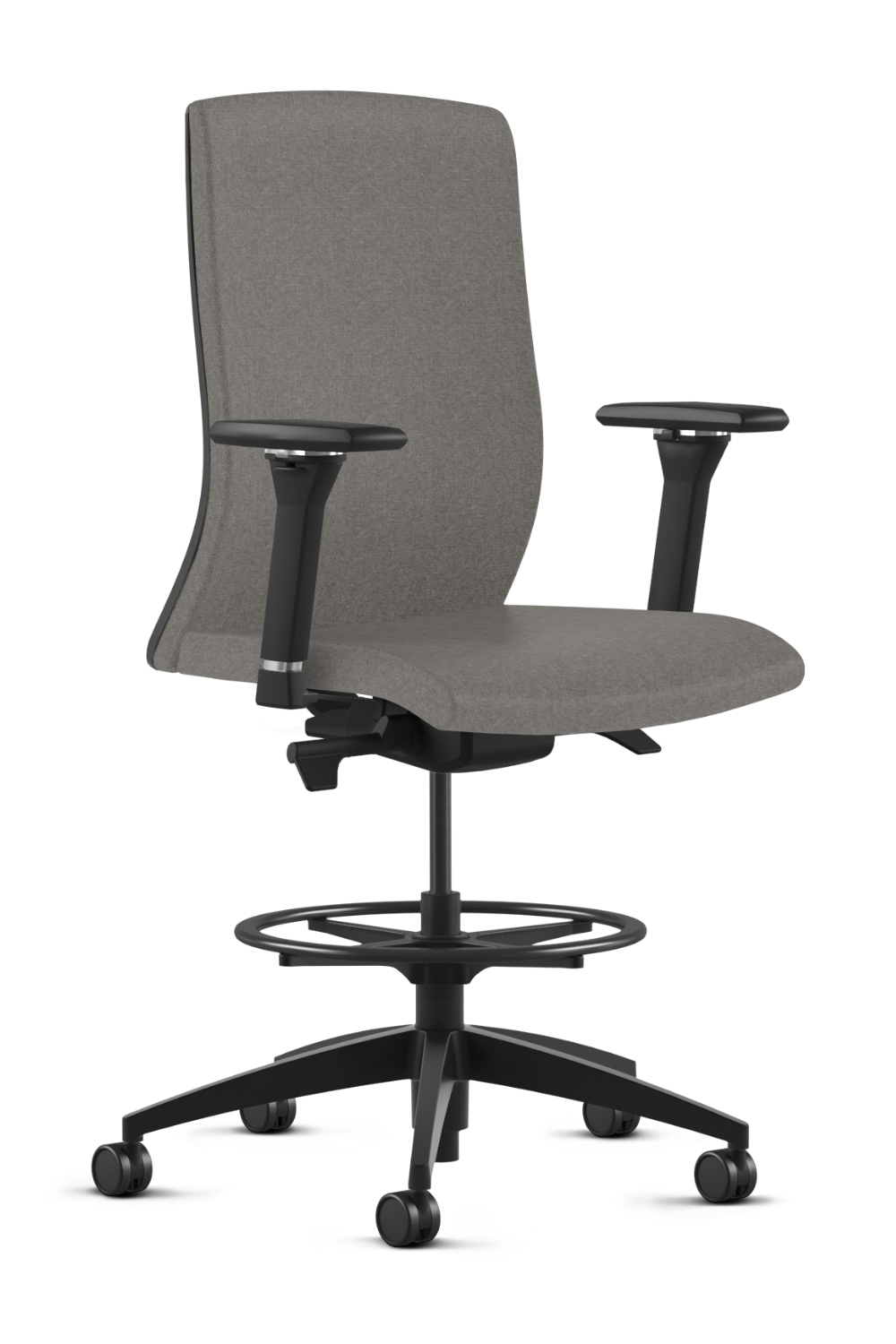 Ergonomic Fabric Stool with Foot Ring - 8