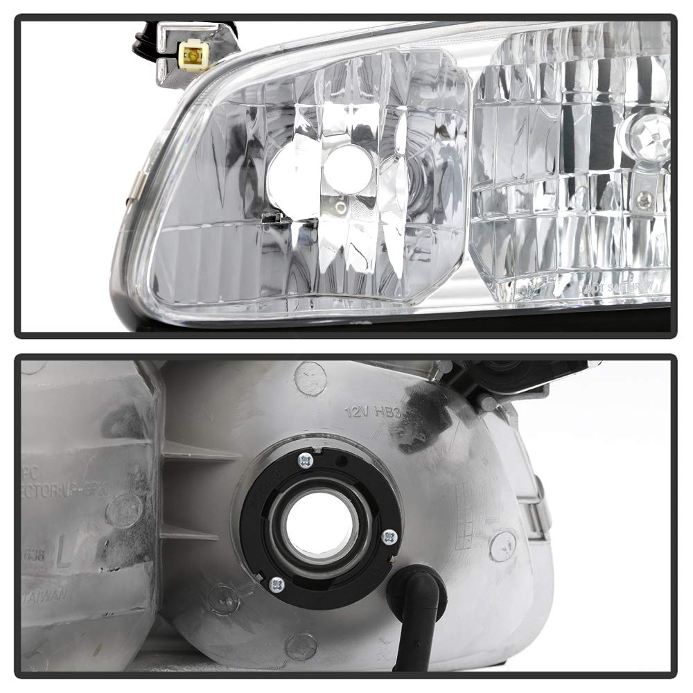 ACANII - 2000-2001 Toyota Camry Replacement Headlights Set - OE Style Headlamps with Corner & Signal Lights - 4pc Left & Right Pair - Perfect for Night Driving & Vehicle Restoration