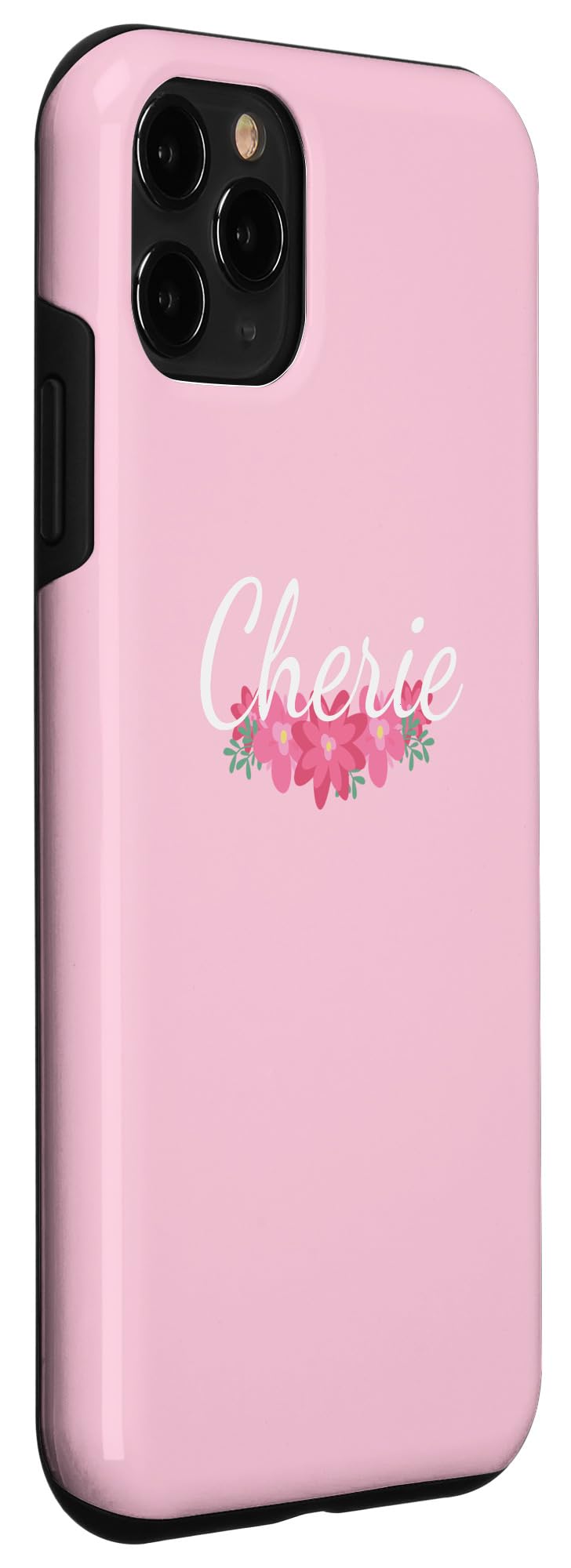 Custom Floral iPhone 11 Pro Case - Pink Personalized Phone Cover for Women | Trendy Protective Case for Everyday Use & Special Occasions