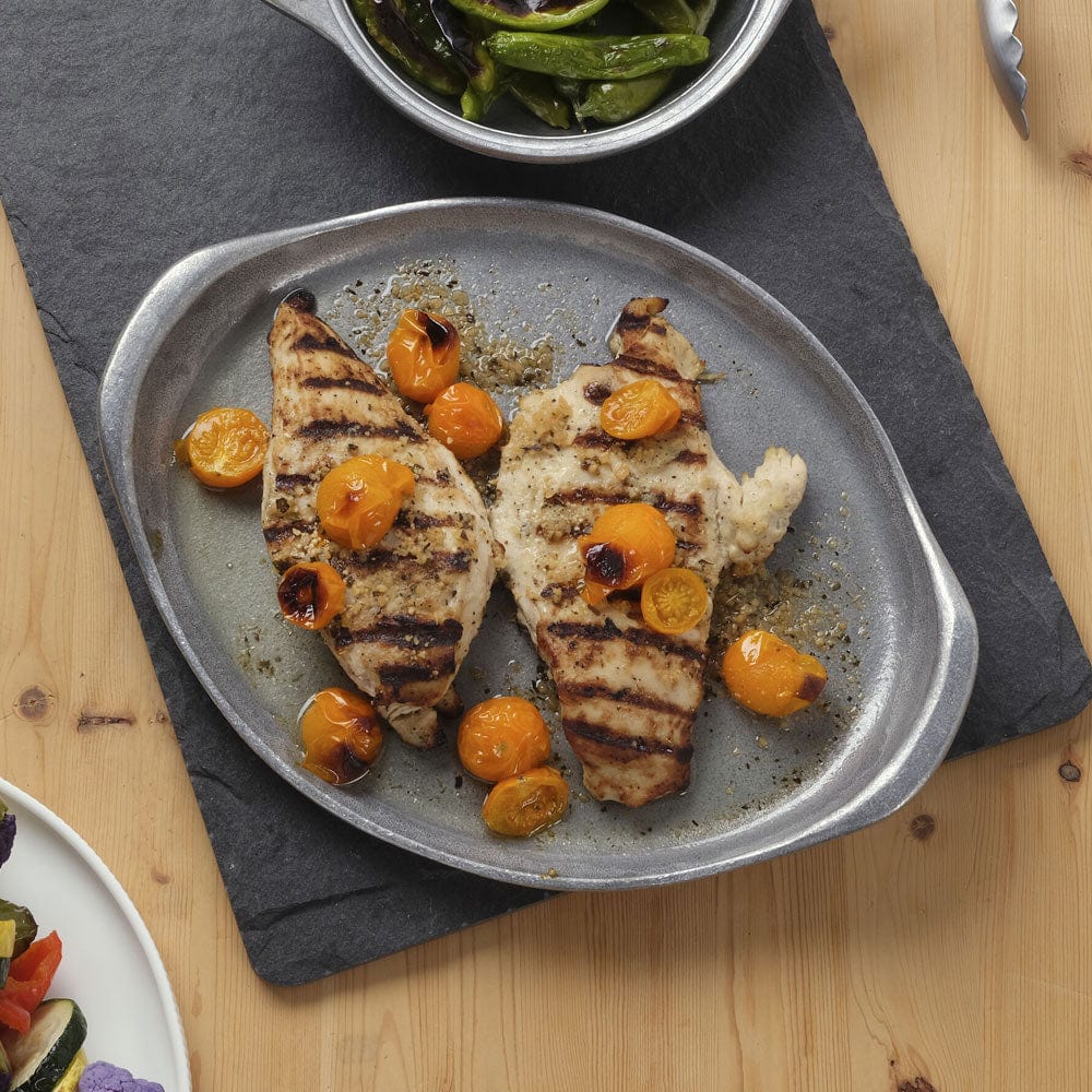 Premium Stainless Steel Flat Grill Pan - Non-Stick BBQ Griddle for Steak, Burgers & Pancakes - Perfect for Indoor & Outdoor Cooking, Camping & Backyard BBQs