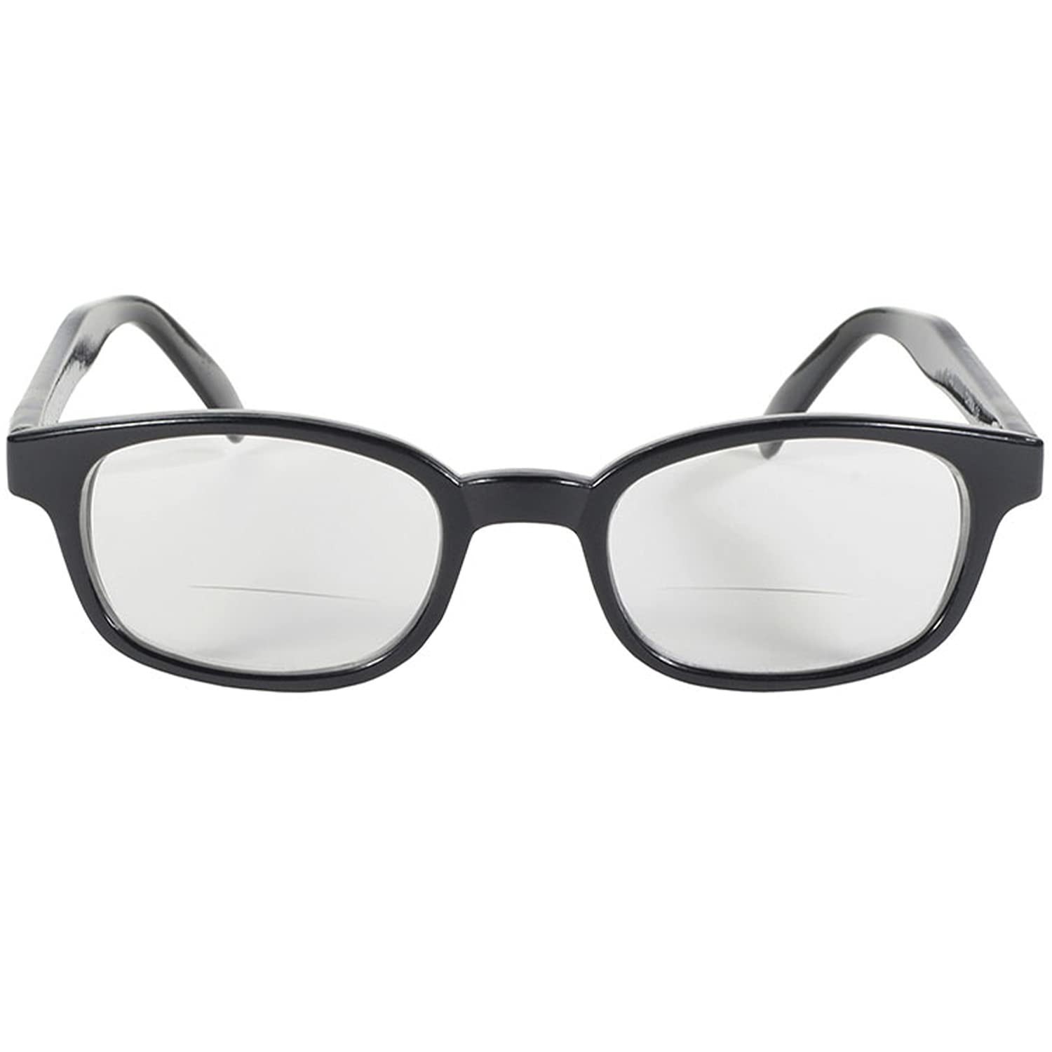 Pacific Coast Sunglasses X-Kd Readerz Clear Lens 2.00 Rectangular Reading Glasses - Black Frame, 55mm Lens Width, 60mm Temple Length - Perfect for Reading, Driving & Outdoor Activities