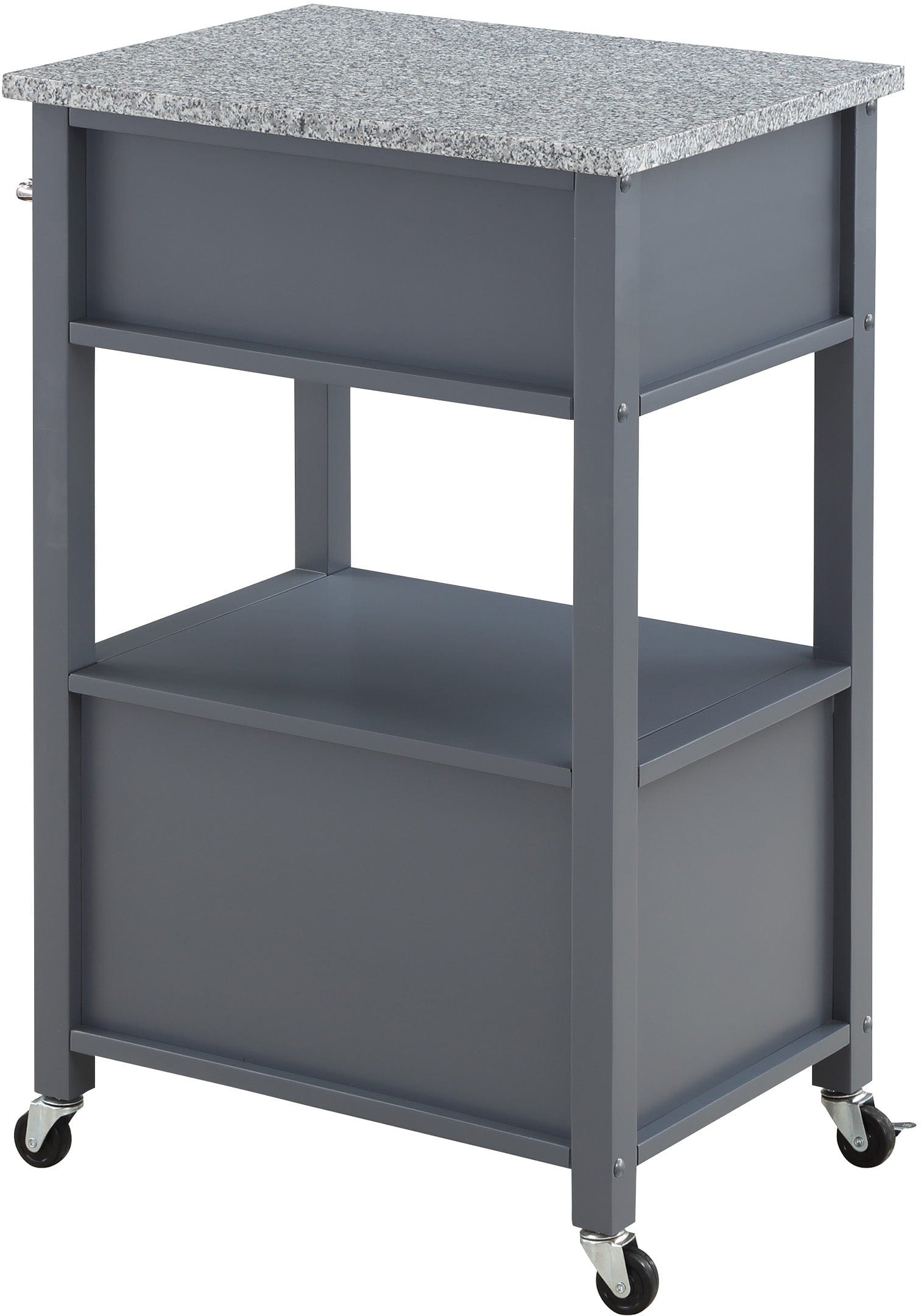 Office Star Fairfax Kitchen Cart with Wheels - Mobile Kitchen Island for Small Spaces, Food Prep & Storage - Ideal for Apartments, Dorms & Compact Kitchens