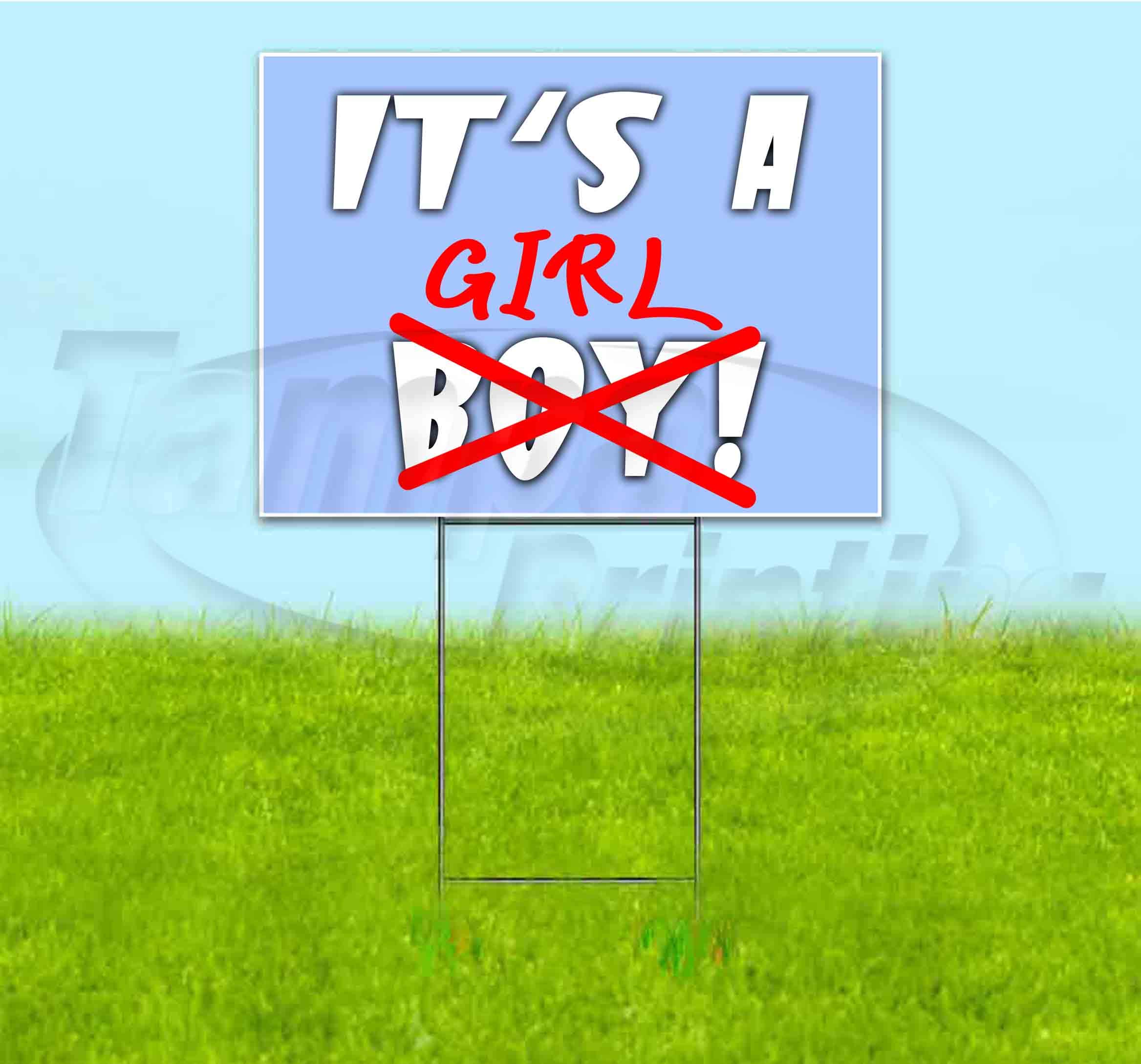 Custom 'It's A Girl' Yard Sign (18