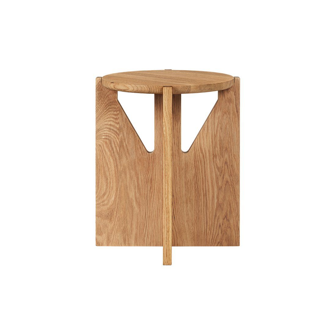 KRISTINA DAM STUDIO Solid Oak Stool - Warm Oak Finish - Modern Wooden Bar Stool for Kitchen, Dining Room & Home Decor