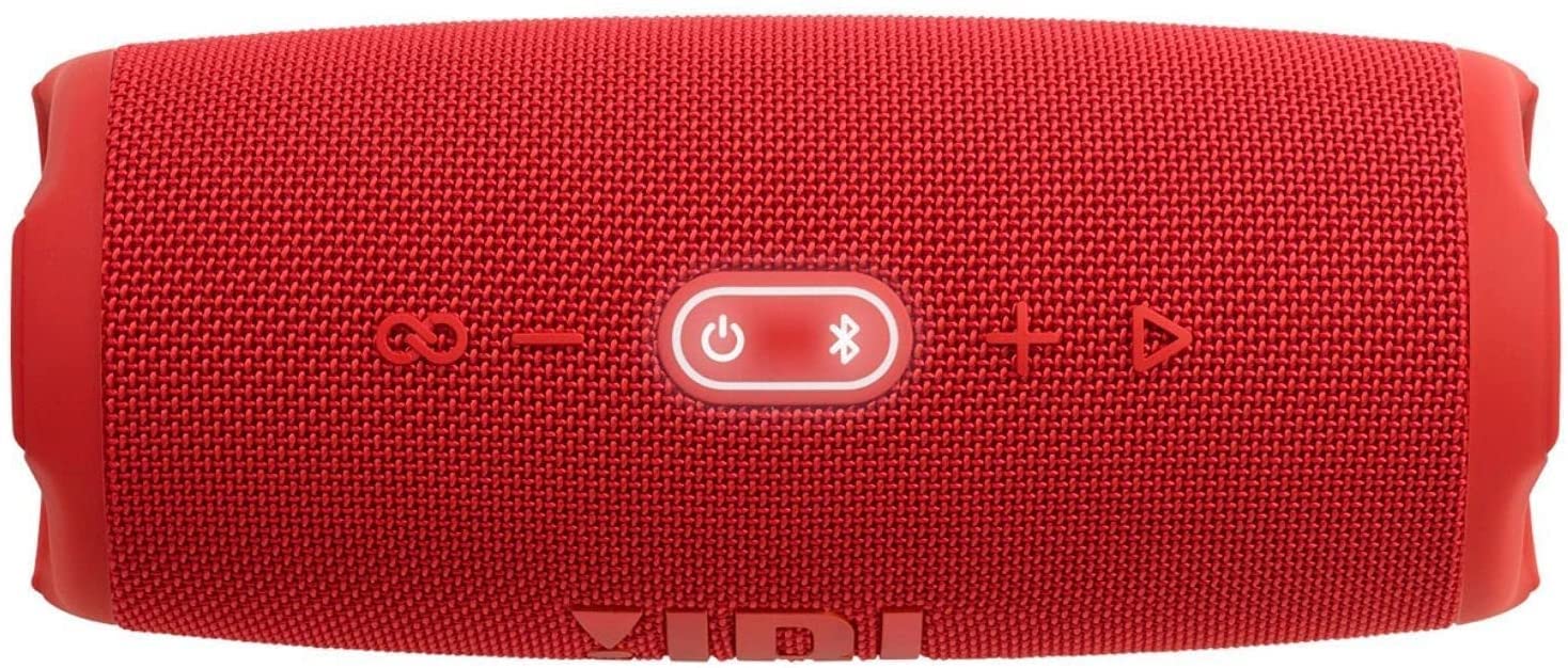 JBL Charge 5 Portable Bluetooth Speaker - IP67 Waterproof Wireless Speaker with USB Charge Out, 20H Playtime & Premium Hardshell Travel Case (Red) - Perfect for Beach, Pool, Camping & Outdoor Adventures