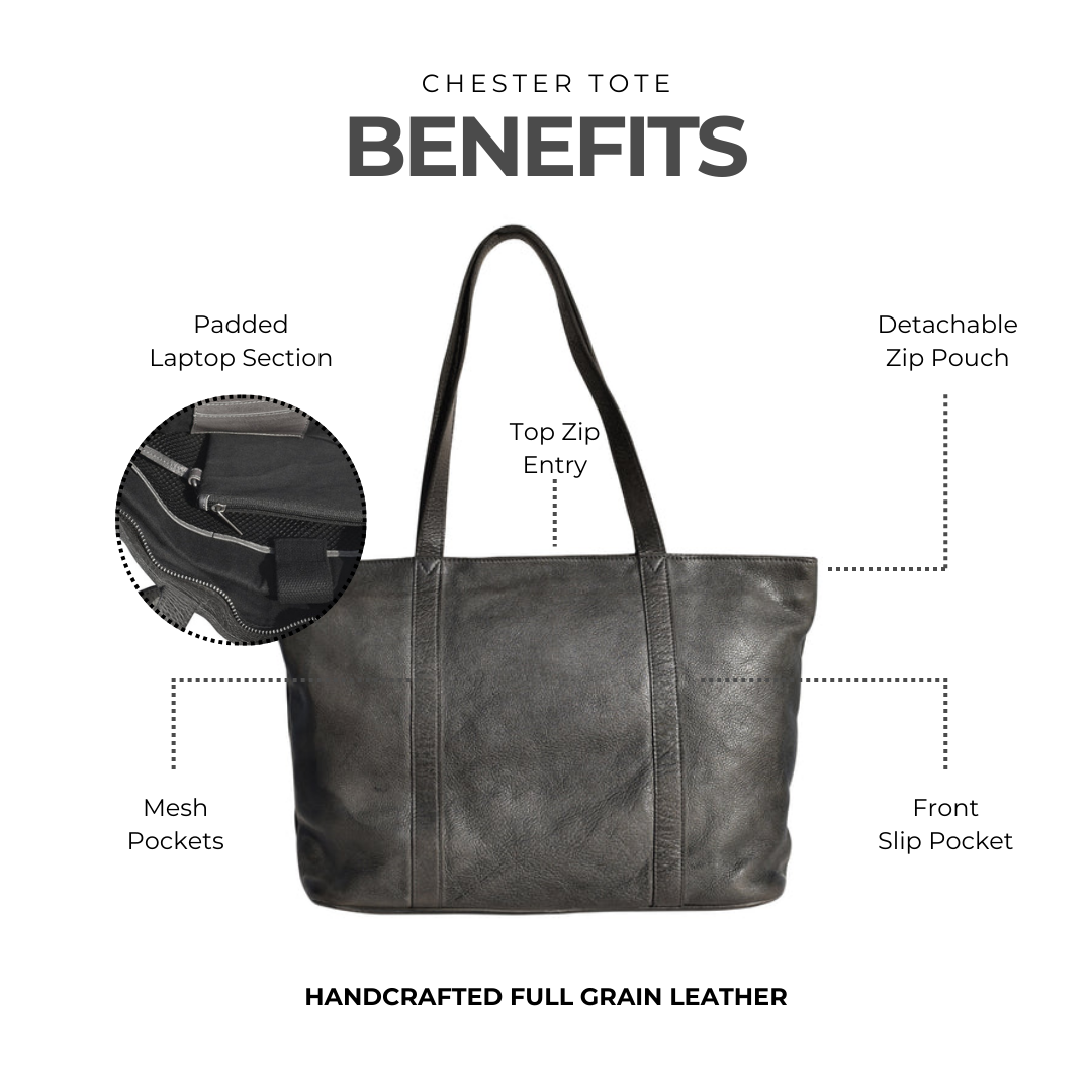 Chester Tote Bag for Women - Stylish & Spacious Handbag for Work, Travel & Everyday Use | Durable & Fashionable Shoulder Tote Purse