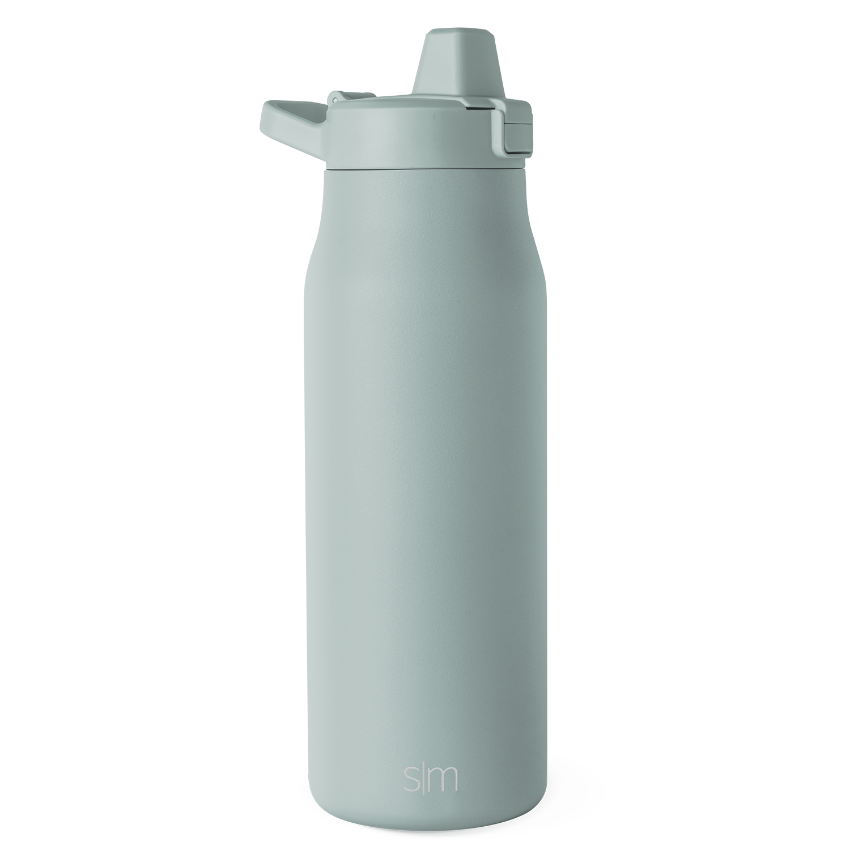 Stainless Steel Water Bottle with Flip Filter Straw Lid - Leak Proof, BPA Free, for Gym, Hiking & Outdoor Activities