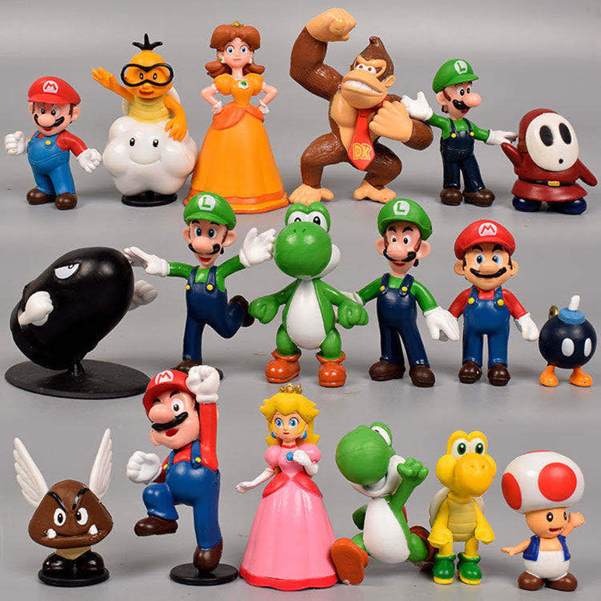 Super Mario Action Figure Toys Set - 18pcs PVC Collectible Dolls for Kids Birthday Party Decorations & Gifts | Perfect for Game-Themed Parties, Room Decor, and Nintendo Fans Collection