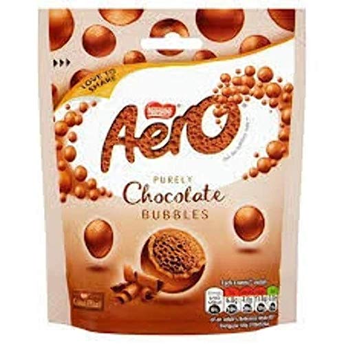 **Nestle Aero Bubbles Milk Chocolate Pouch - 102g, Imported from UK | Creamy & Light British Chocolate for Sharing, Gifts & Snacking**