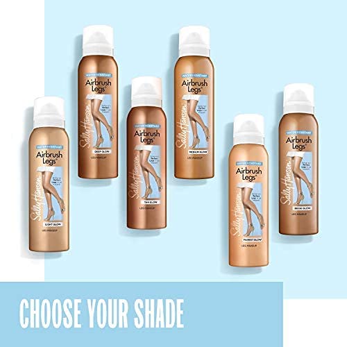 Sally Hansen Airbrush Legs Spray-On Makeup - Medium Glow 4.4 Oz | Instant Leg Coverage for Flawless Skin | Perfect for Weddings, Parties & Everyday Wear