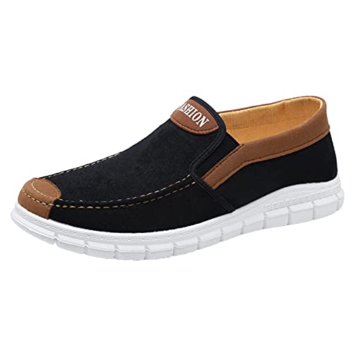 NOGOQU Men's Casual Sneakers & Loafers - Comfortable Walking Shoes for Business, Office & Outdoor - Luxury Leather Driving Shoes for Men - Perfect for Work, Travel & Daily Wear