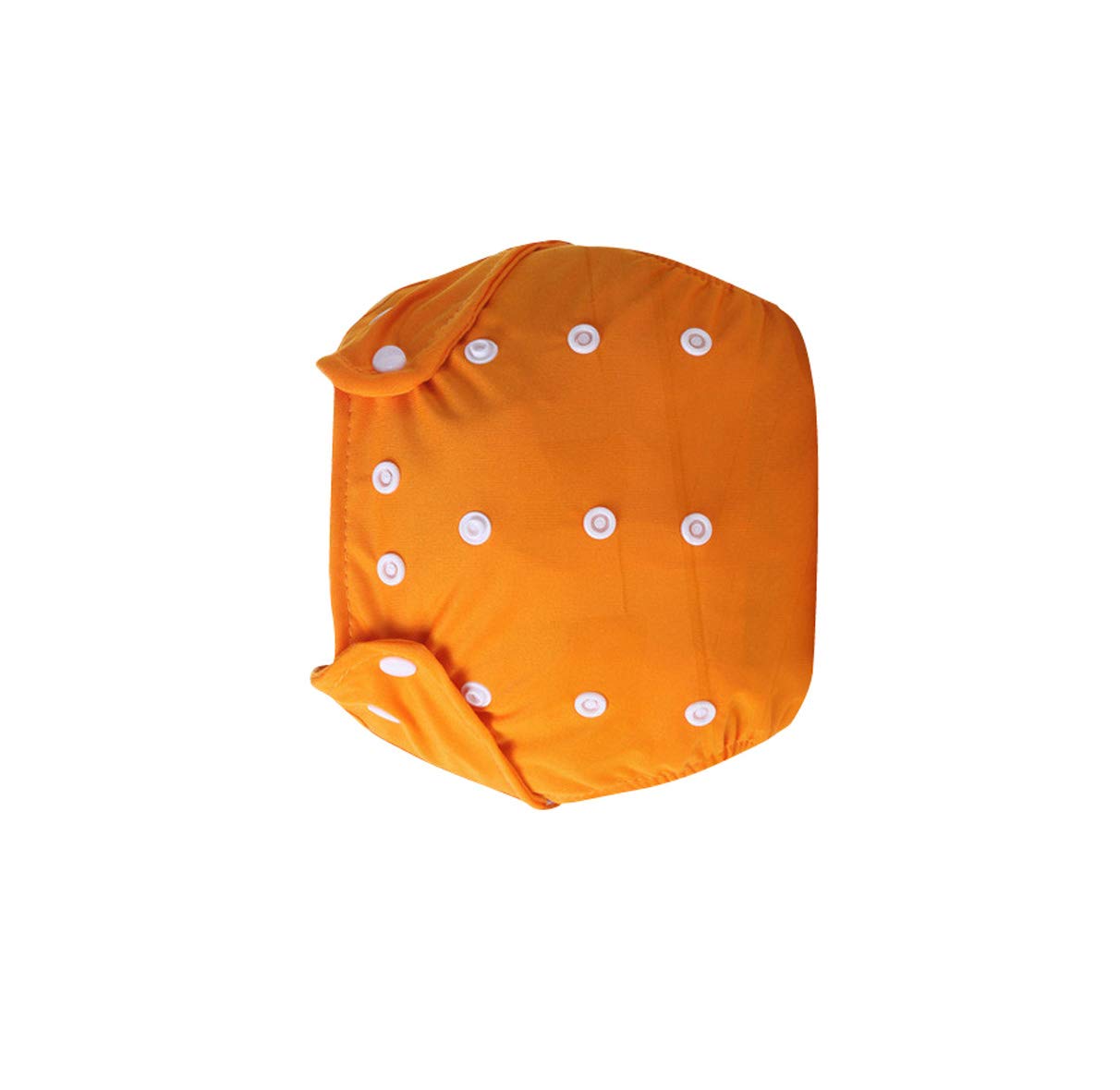Nema Baby Reusable Cotton Cloth Diaper - Soft & Absorbent Washable Diapers with Snap Buttons - Orange Polka Dots Design - Eco-Friendly for Newborns & Toddlers - Perfect for Daycare, Travel & Home Use