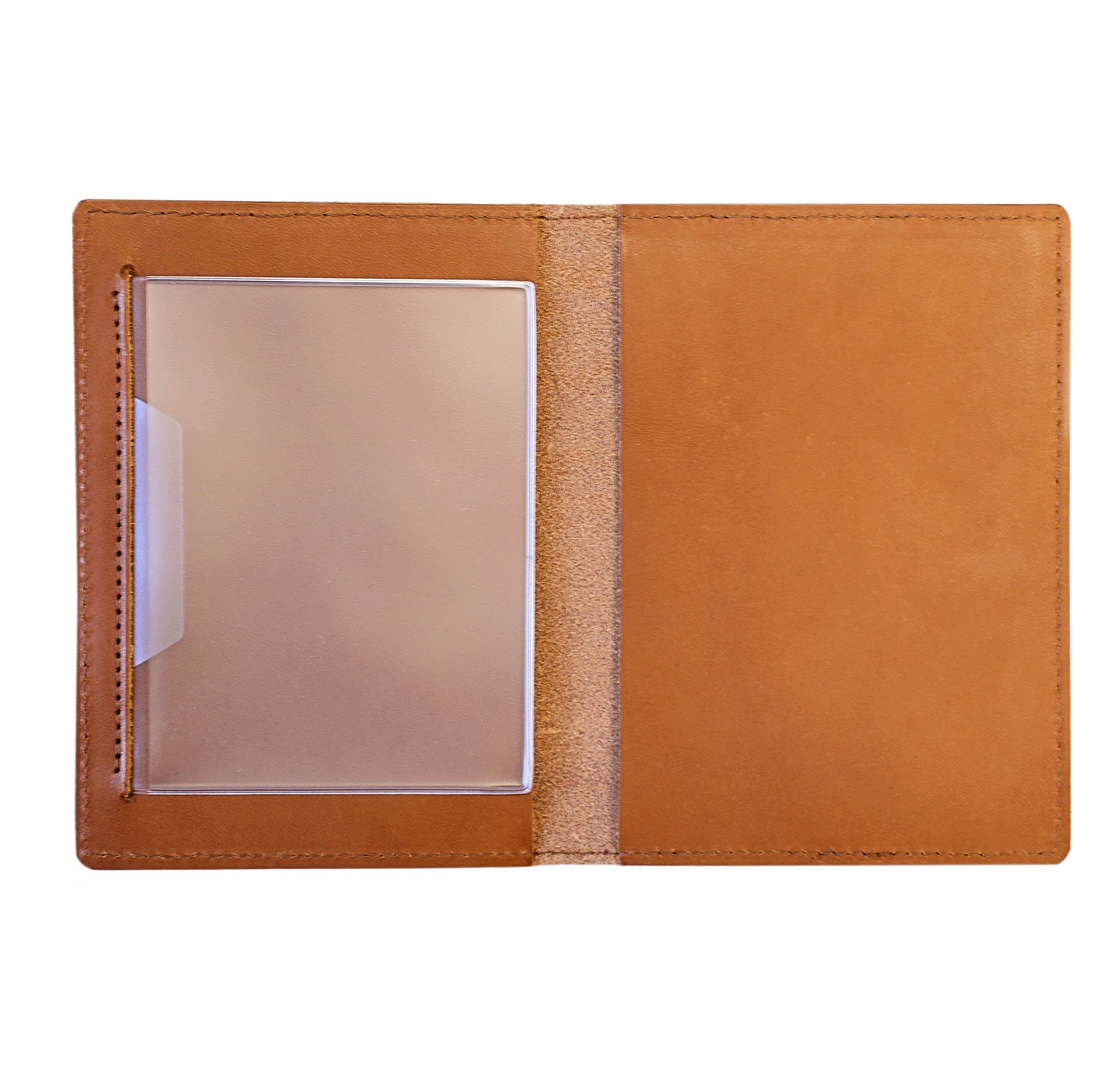 Genuine Leather Vaccination Passport Holder & Vaccine Card Cover - Premium Tan Leather ID Protector for Travel, Health Records & Daily Organization