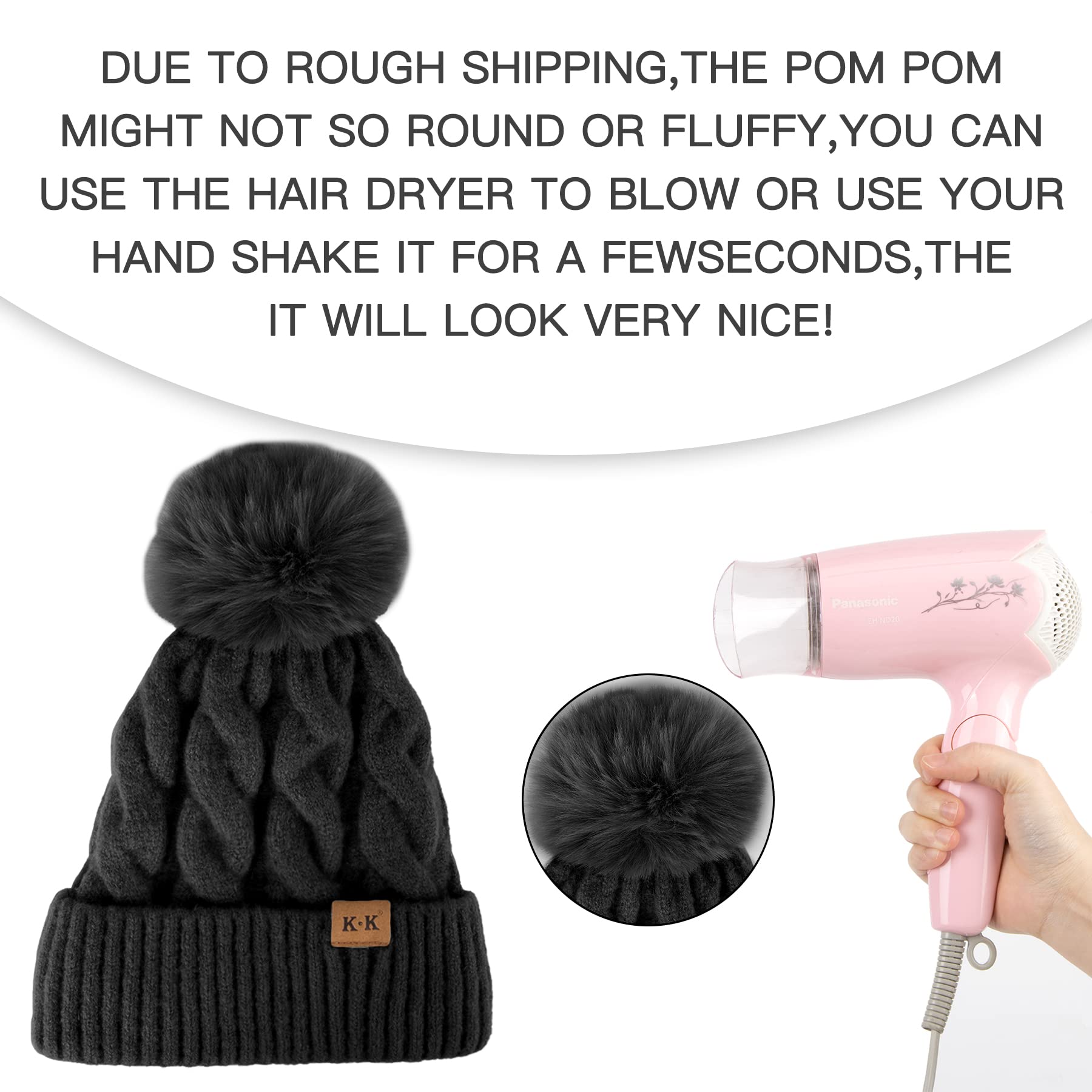 Cozy Fleece Knitted Winter Hat for Men & Women - Warm Beanie for Cold Weather - Perfect for Skiing, Snowboarding & Outdoor Activities